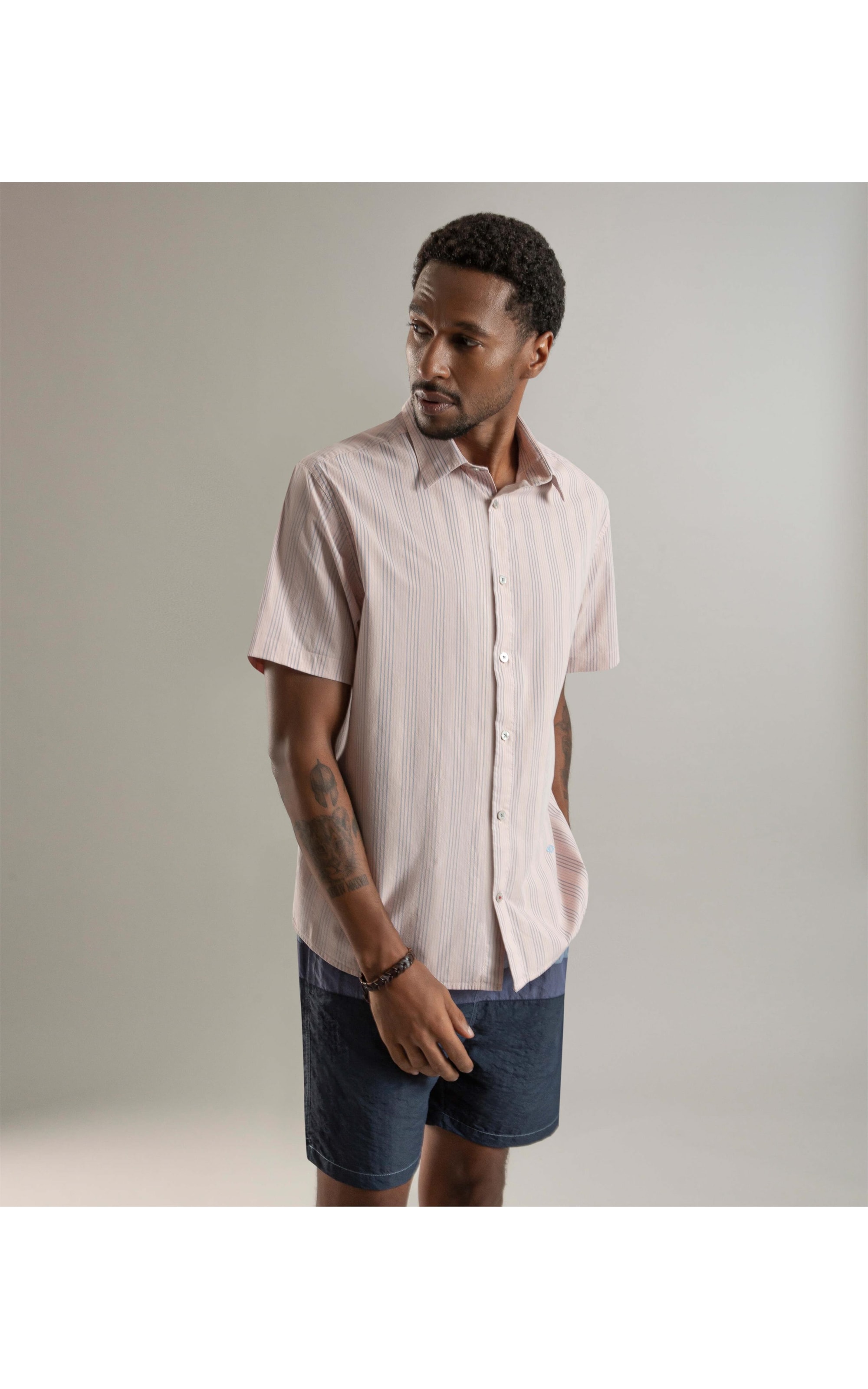 Camisa Tricoline Dom Mc Rosa