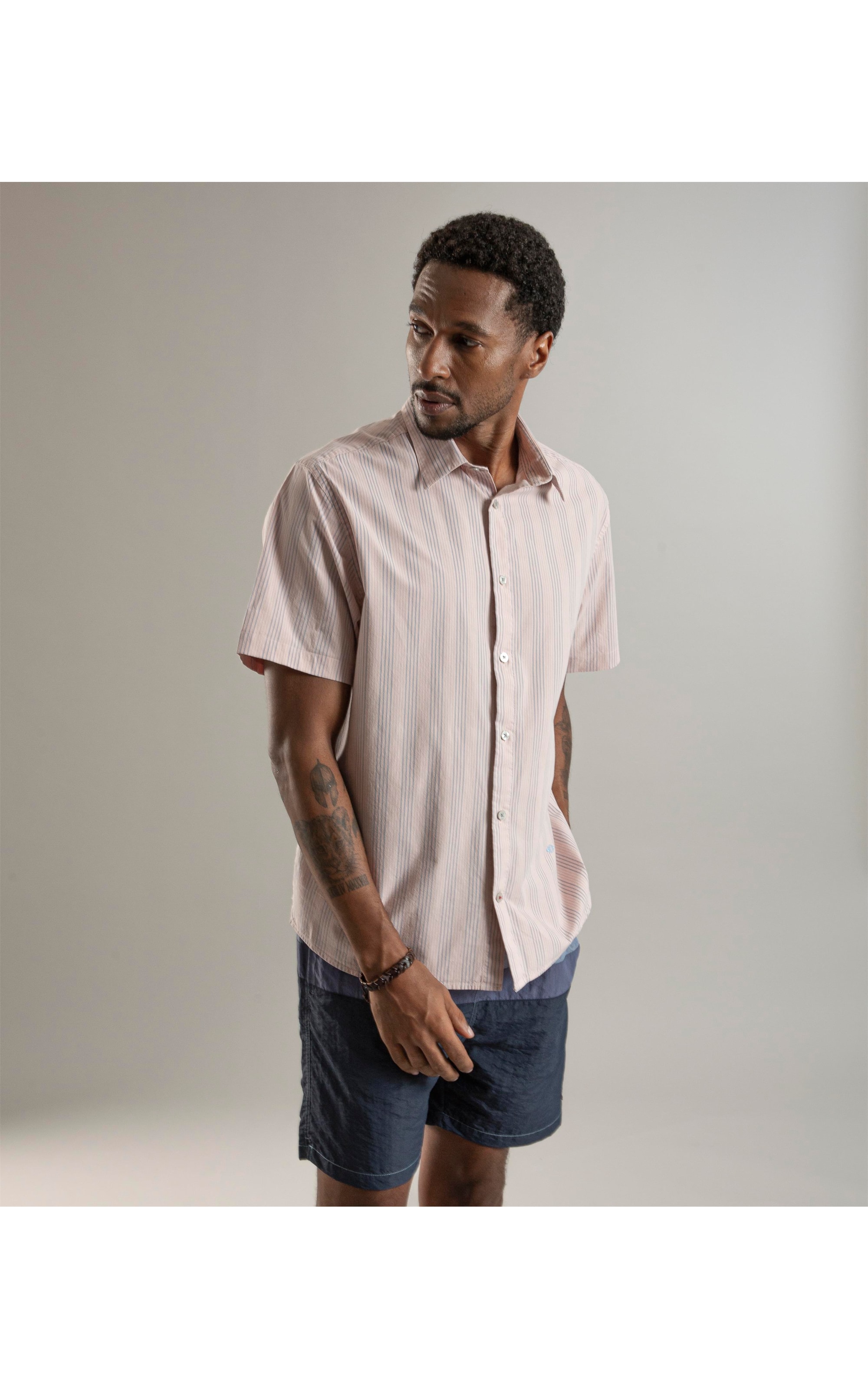 Camisa Tricoline Dom Mc Rosa