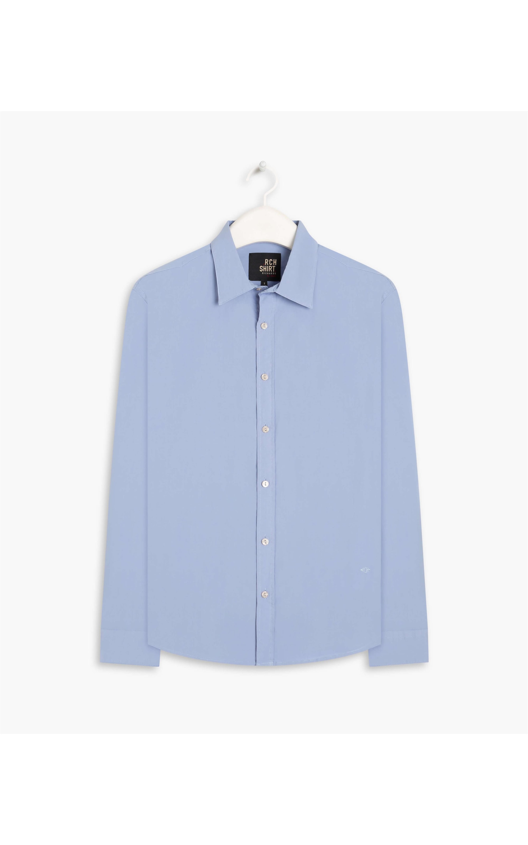 Camisa Tricoline Garment Dye Ml Azul Chofer