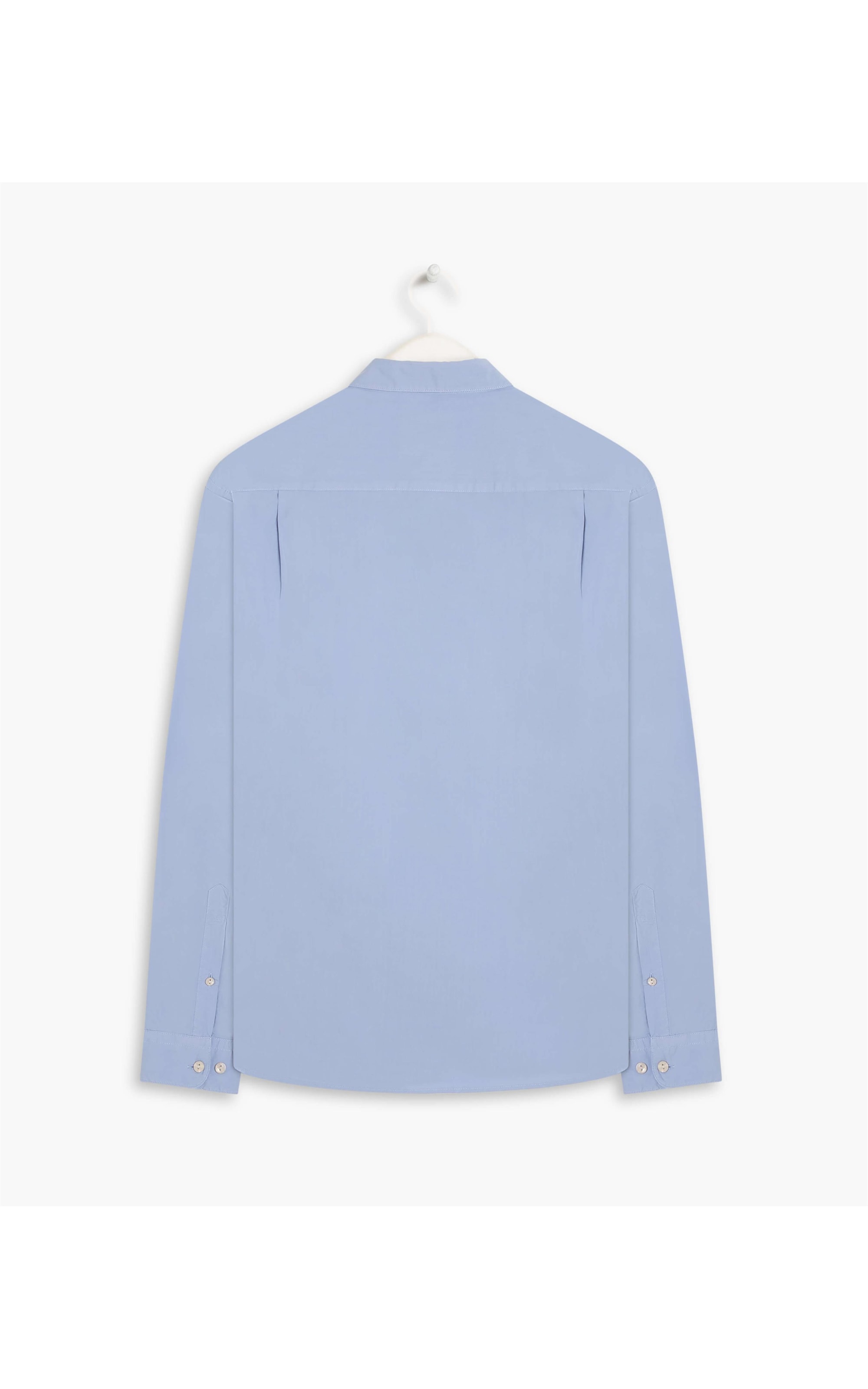 Camisa Tricoline Garment Dye Ml Azul Chofer