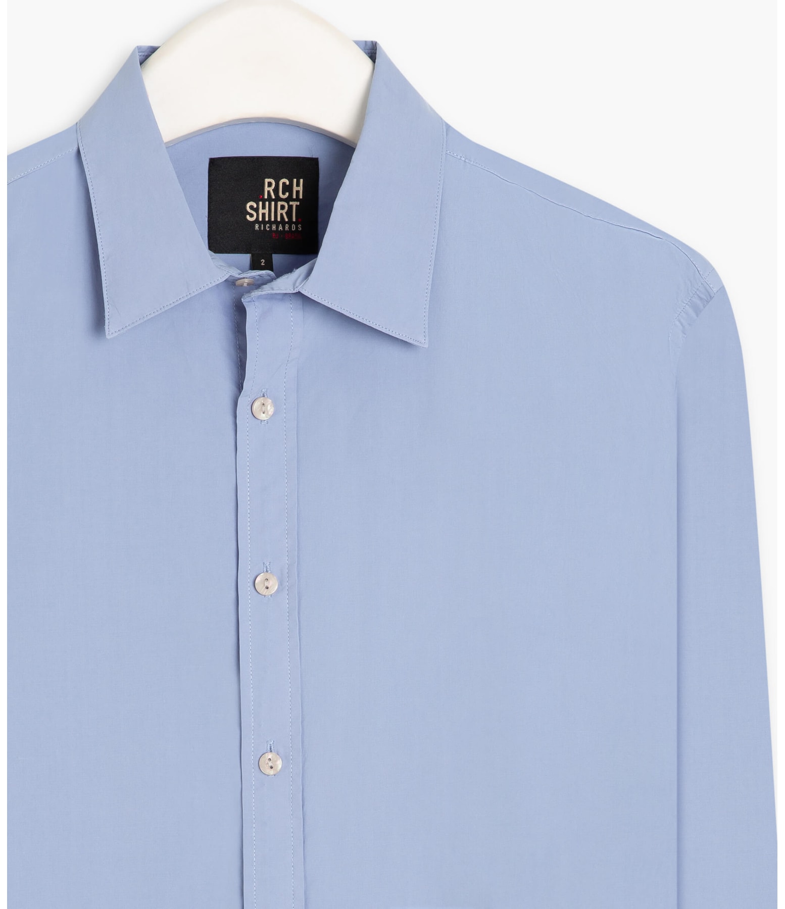 Camisa Tricoline Garment Dye Ml Azul Chofer