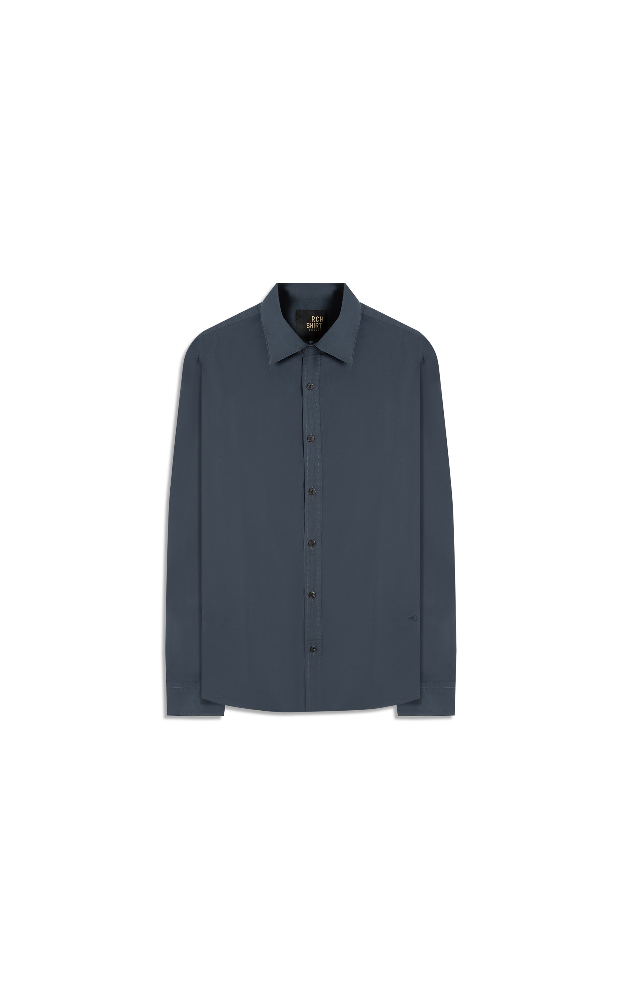 Camisa Tricoline Garment Dye Ml Dark Navy