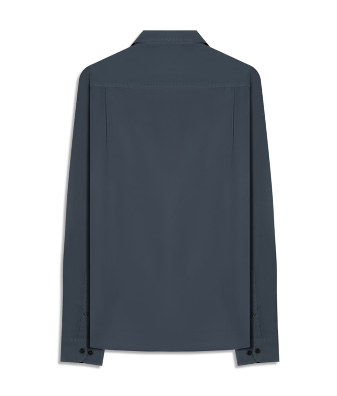 Camisa Tricoline Garment Dye Ml Dark Navy