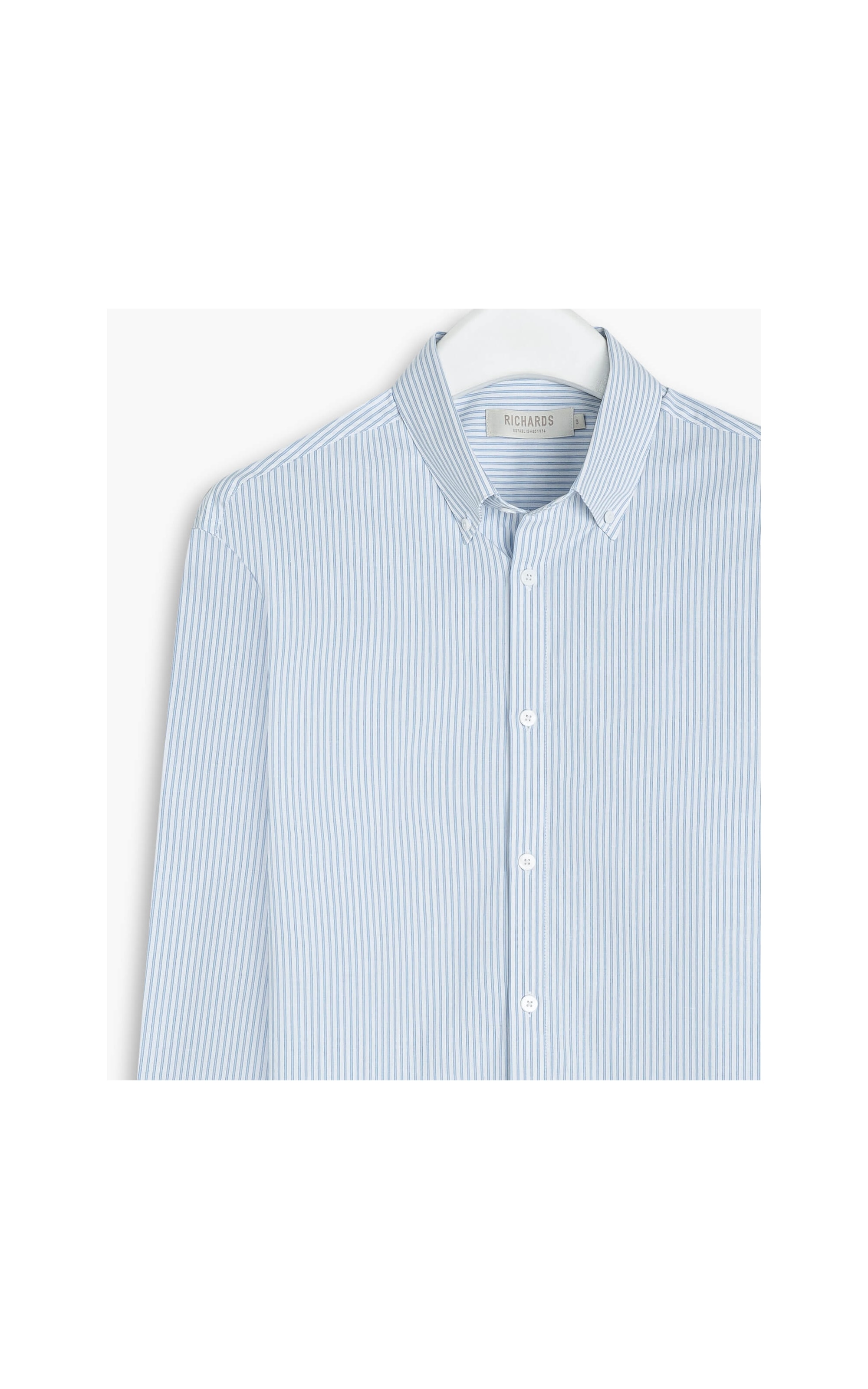 Camisa Tricoline Lennon Ml Azul Claro