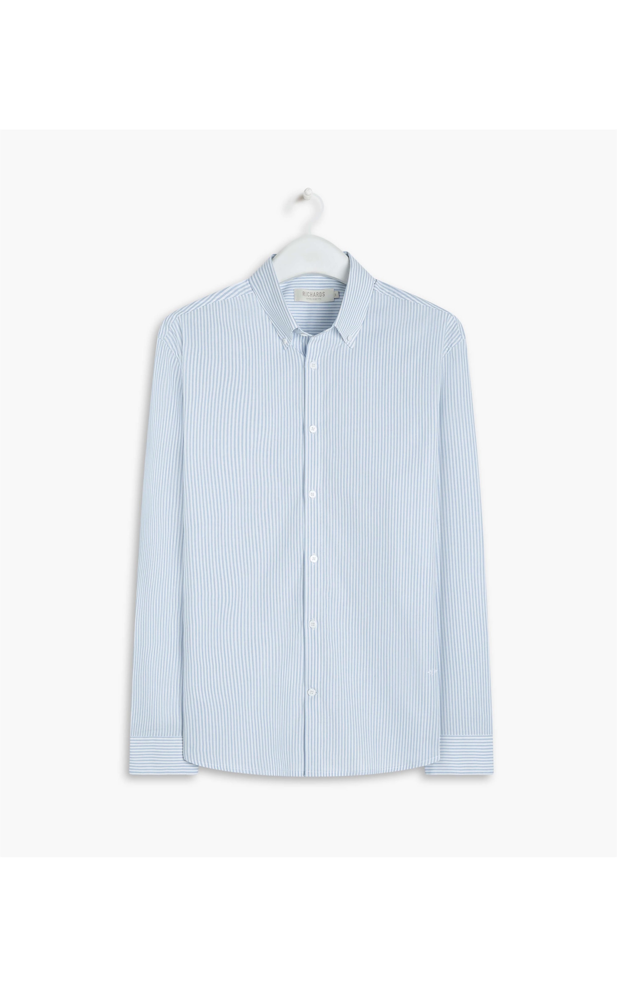 Camisa Tricoline Lennon Ml Azul Claro
