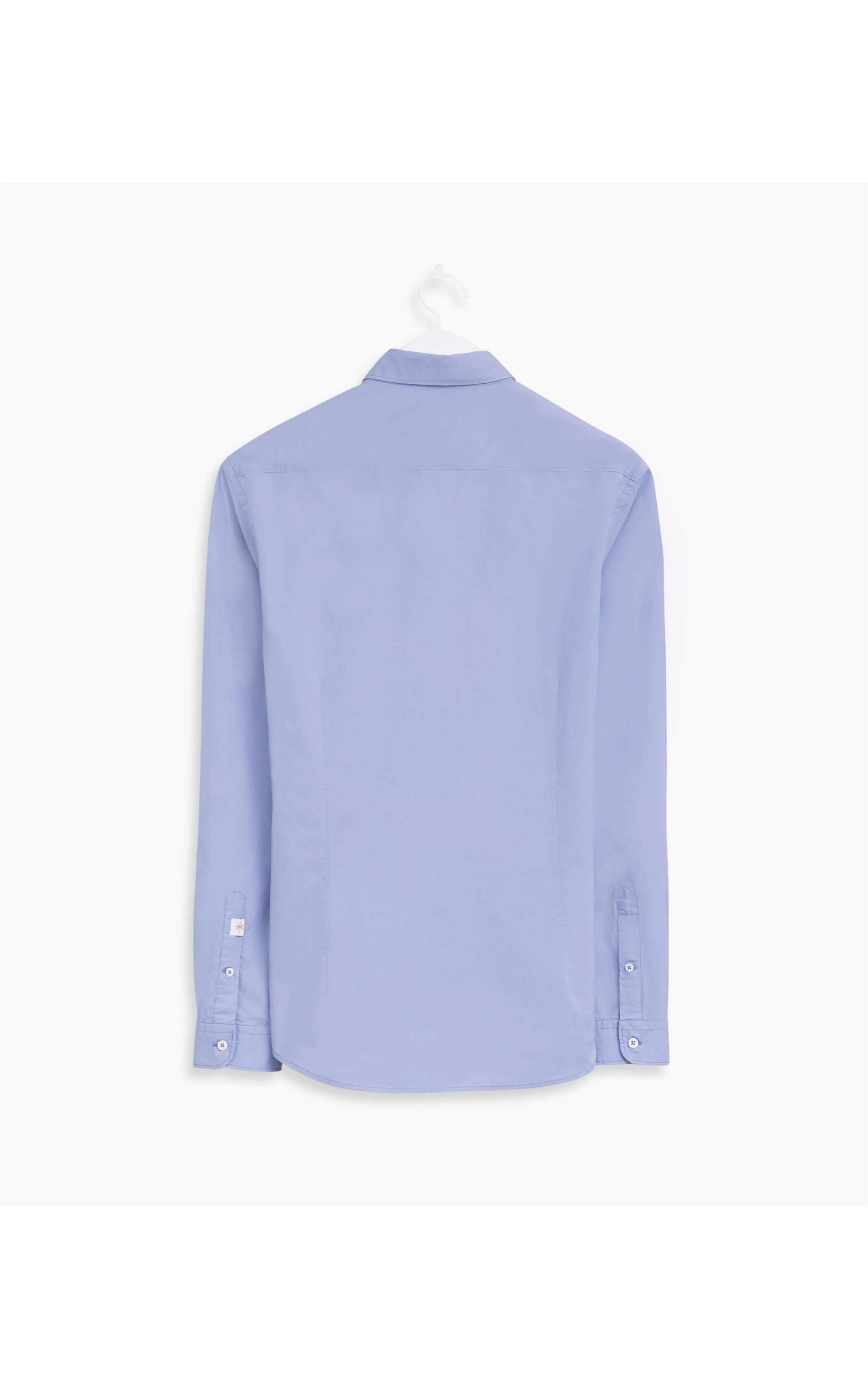Camisa Tricoline Lisa Ml Azul Cinzentado