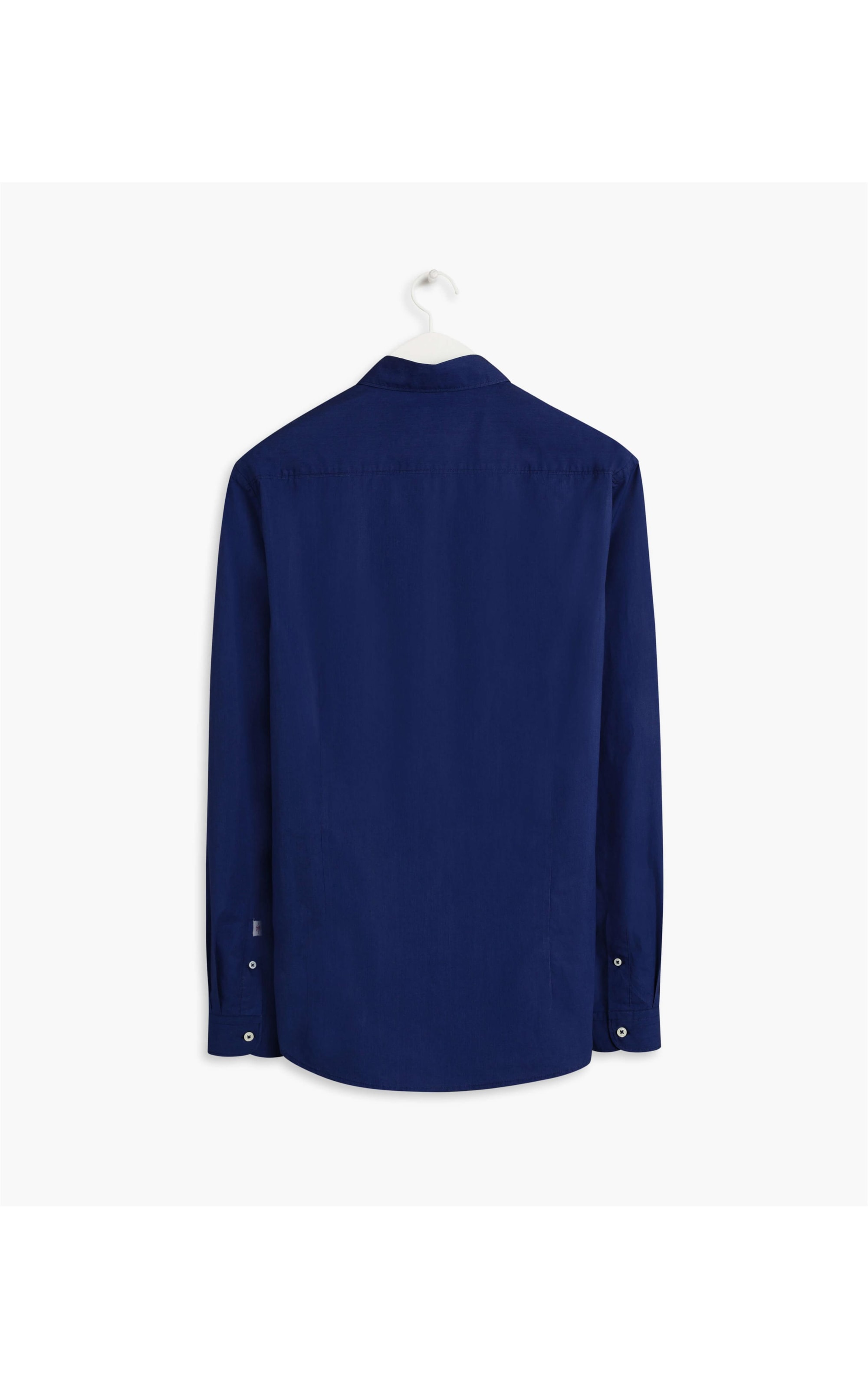Camisa Tricoline Lisa Ml Azul Marinho