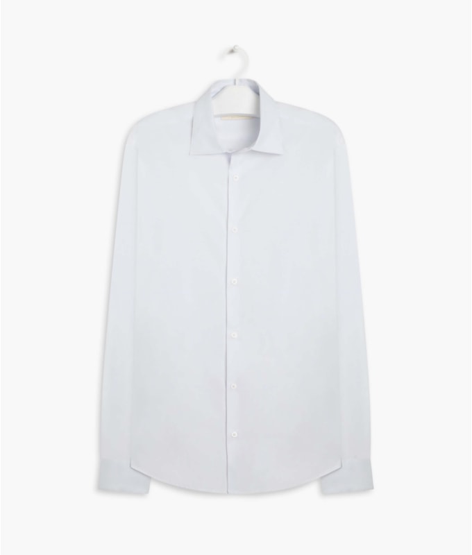 Camisa Tricoline Lisa Ml Branco