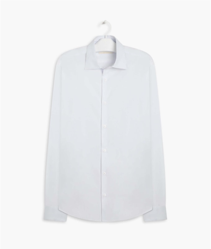 Camisa Tricoline Lisa Ml Branco