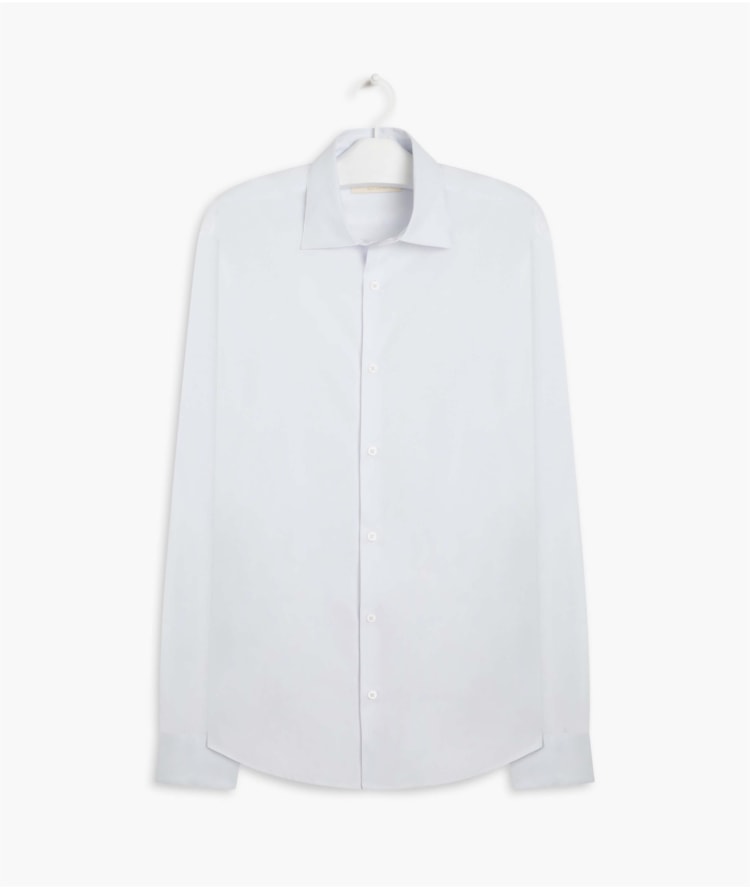 Camisa Tricoline Lisa Ml Branco
