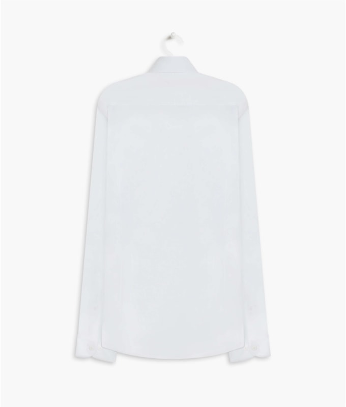Camisa Tricoline Lisa Ml Branco