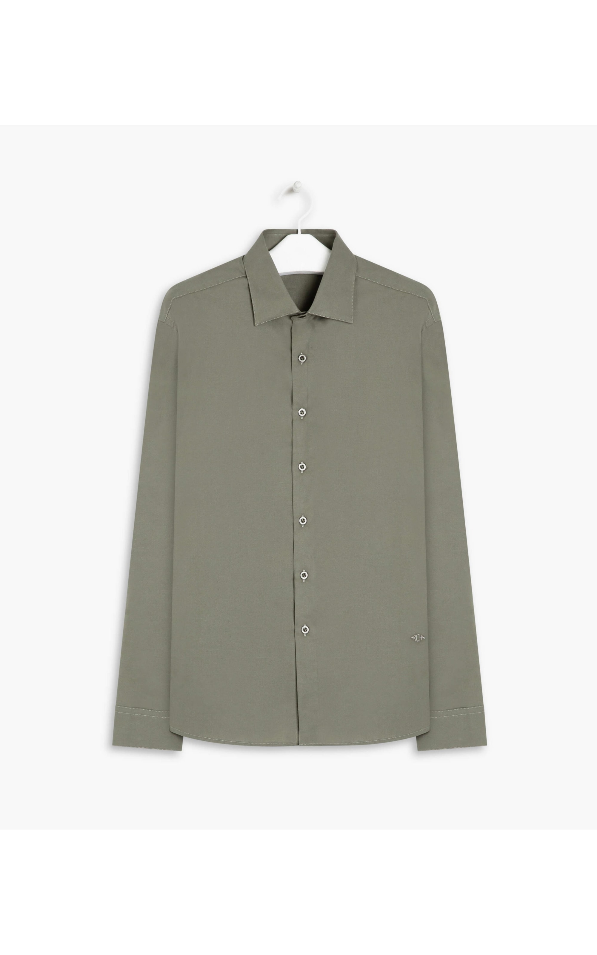 Camisa Tricoline Lisa Ml Charcoal