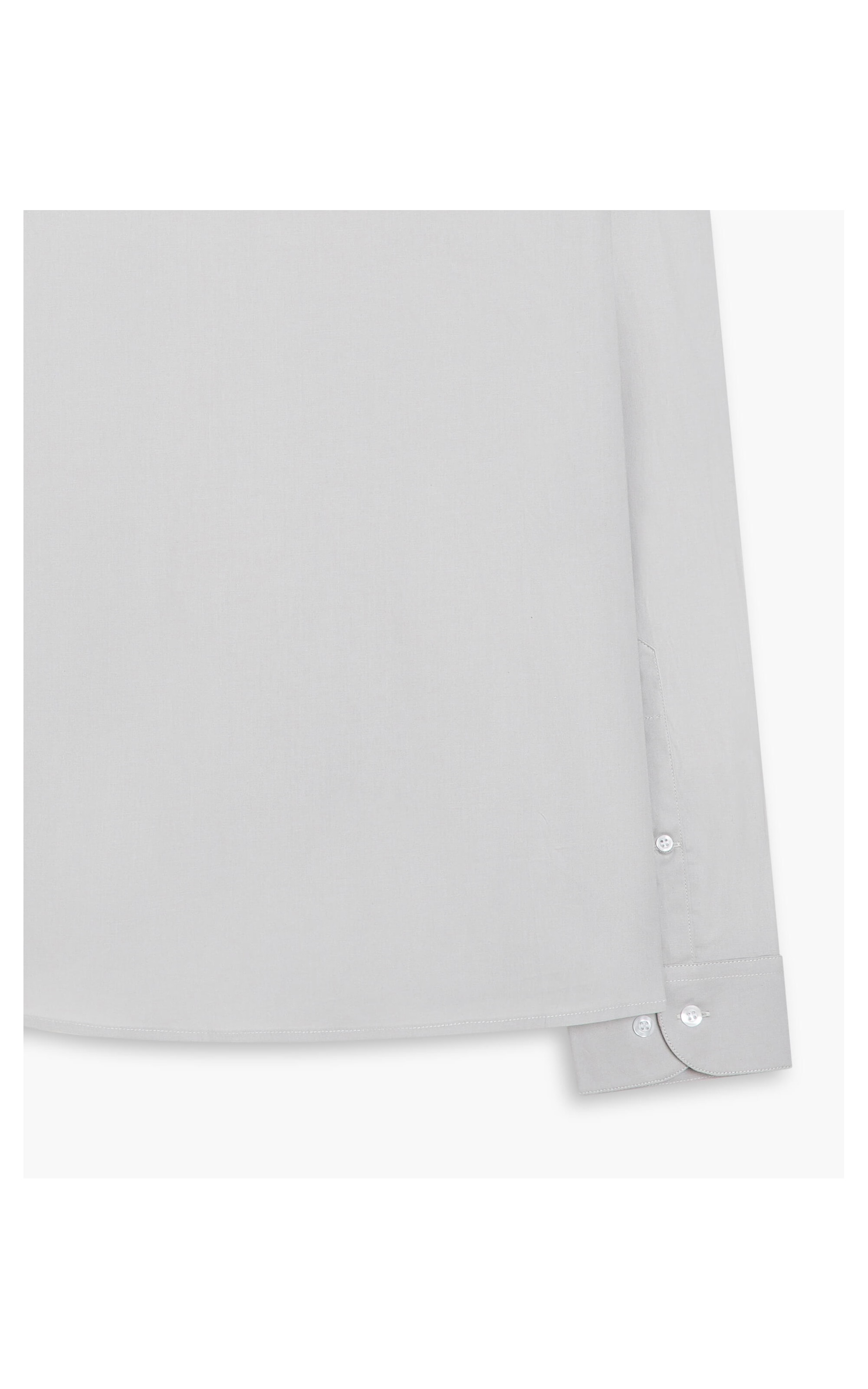 Camisa Tricoline Lisa Ml Cinza Claro