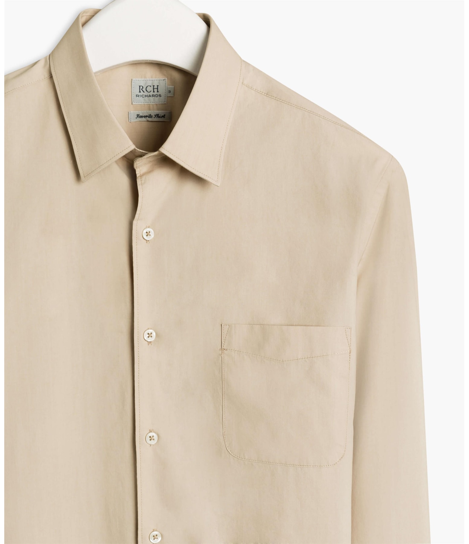 Camisa Tricoline Lisa Ml Khaki
