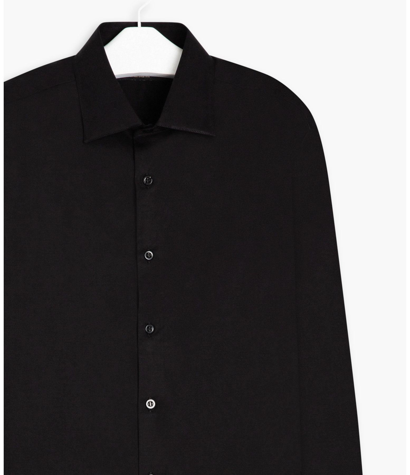 Camisa Tricoline Lisa Ml Preto