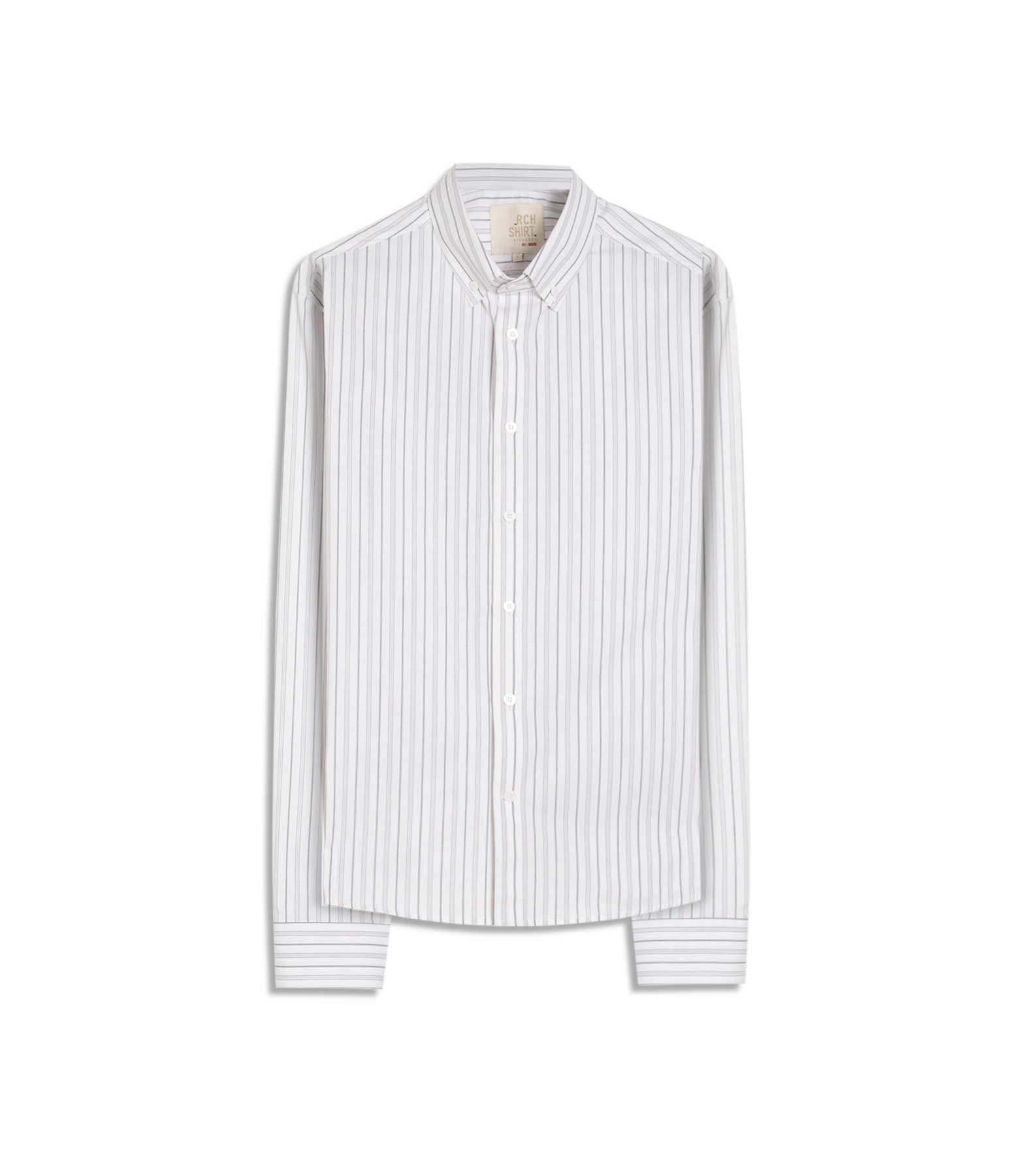 Camisa Tricoline Listrada Rodolfo Ml Prata