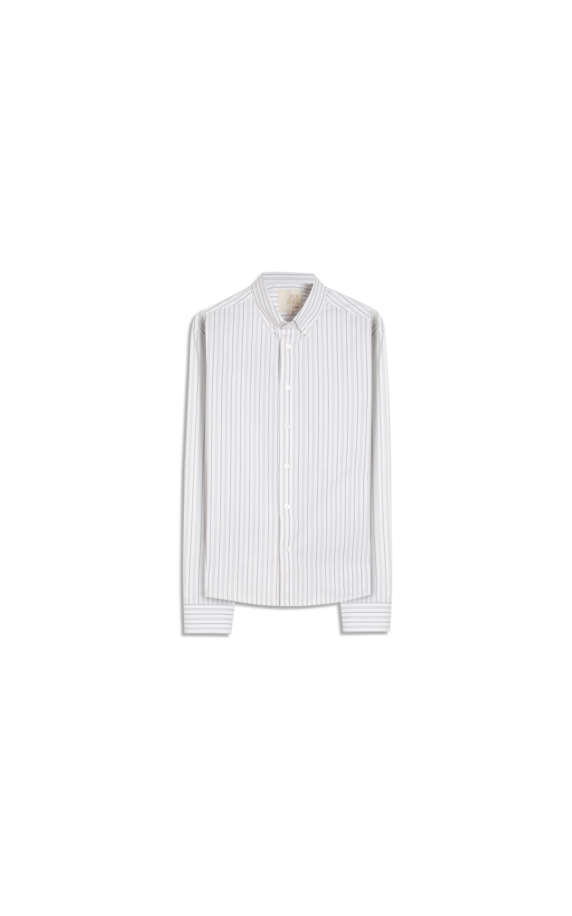 Camisa Tricoline Listrada Rodolfo Ml Prata