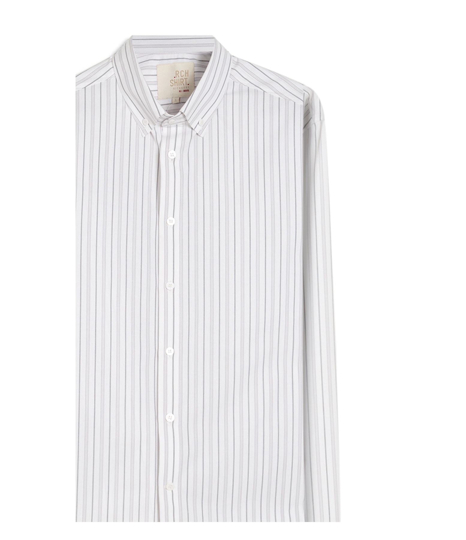Camisa Tricoline Listrada Rodolfo Ml Prata