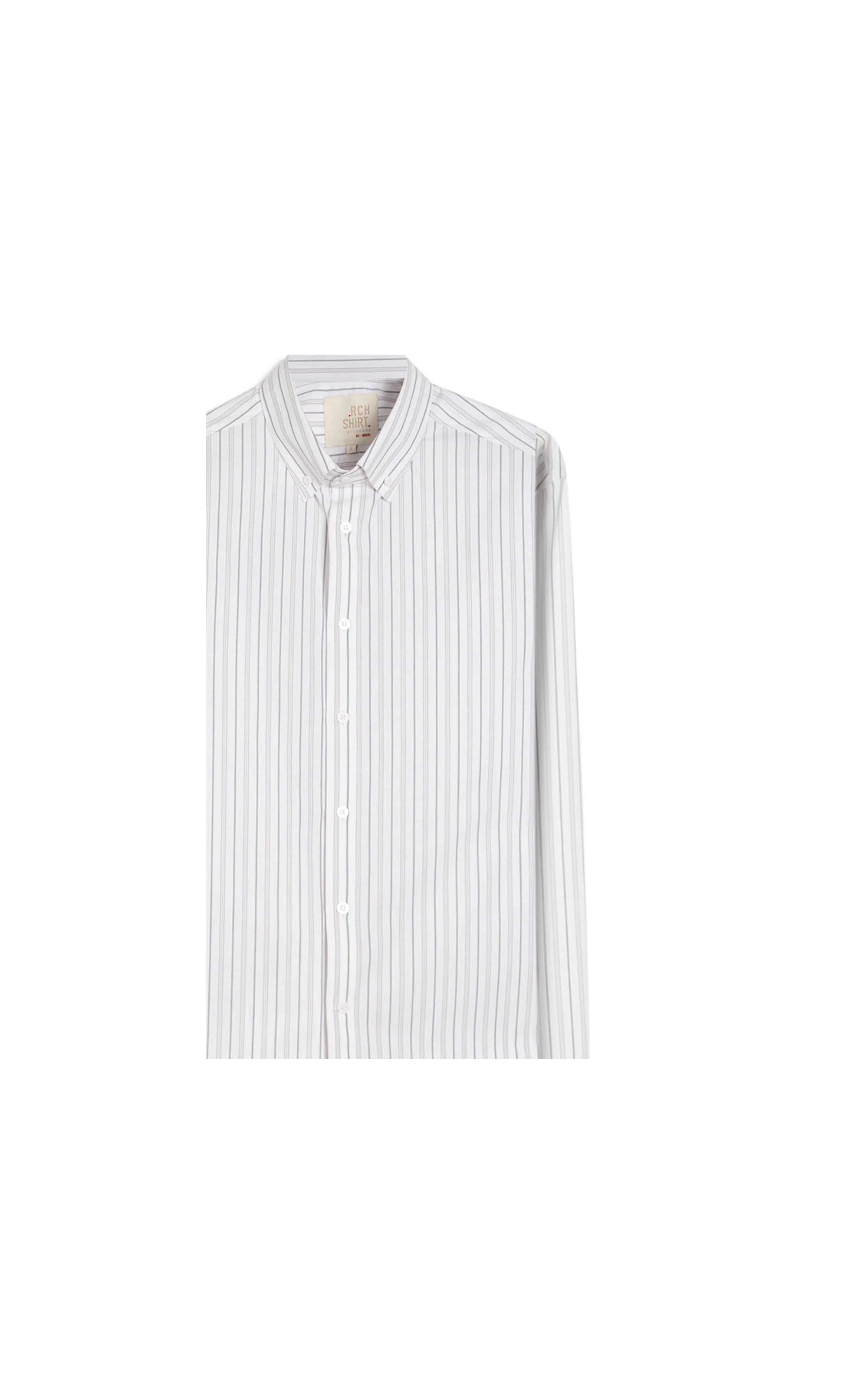 Camisa Tricoline Listrada Rodolfo Ml Prata