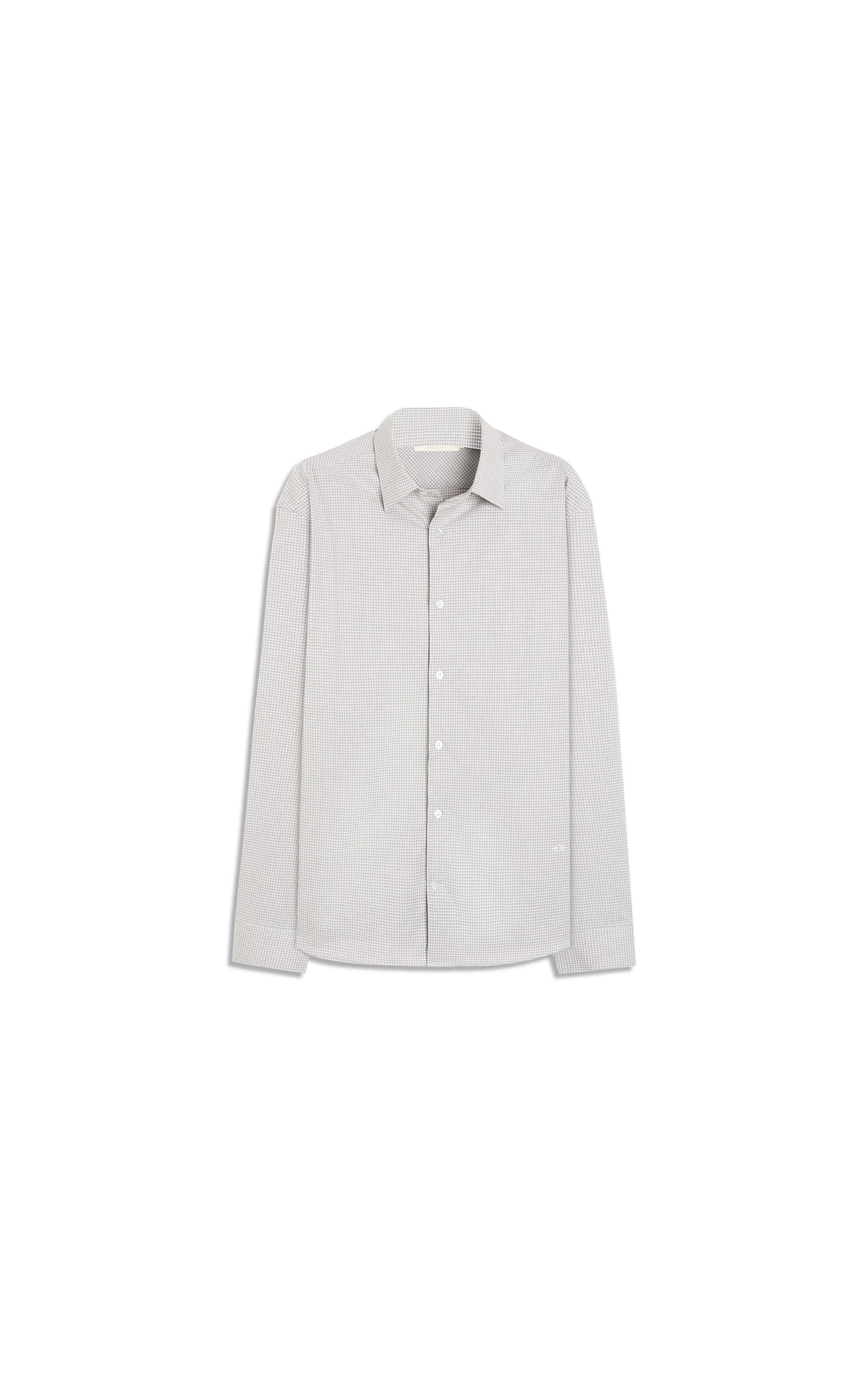 Camisa Tricoline Ly Aldo Ml Cinza Claro