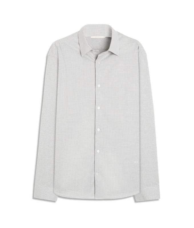 Camisa Tricoline Ly Aldo Ml Cinza Claro