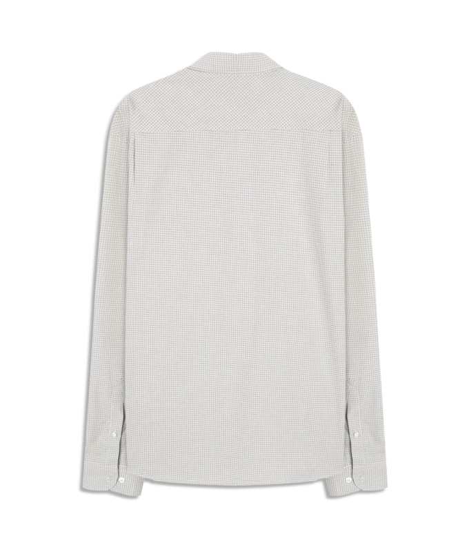 Camisa Tricoline Ly Aldo Ml Cinza Claro