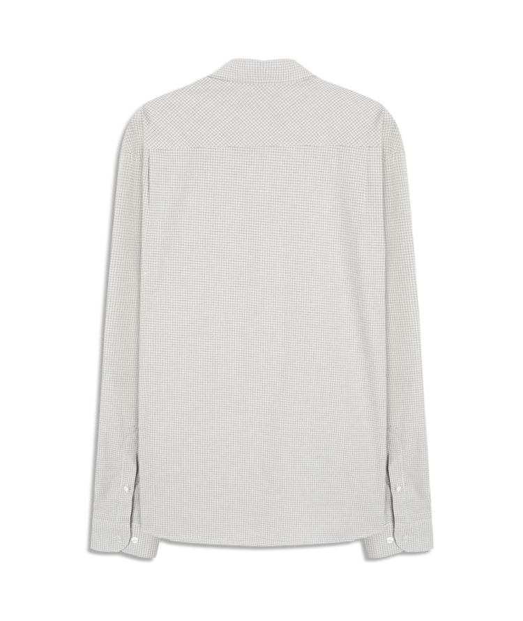 Camisa Tricoline Ly Aldo Ml Cinza Claro