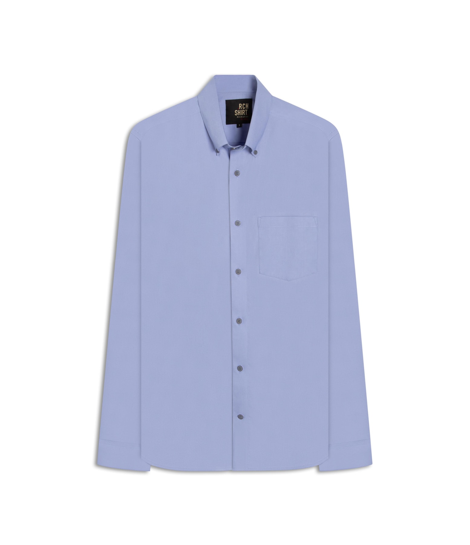 Camisa Tricoline Ly Button Down Ml Azul Bic