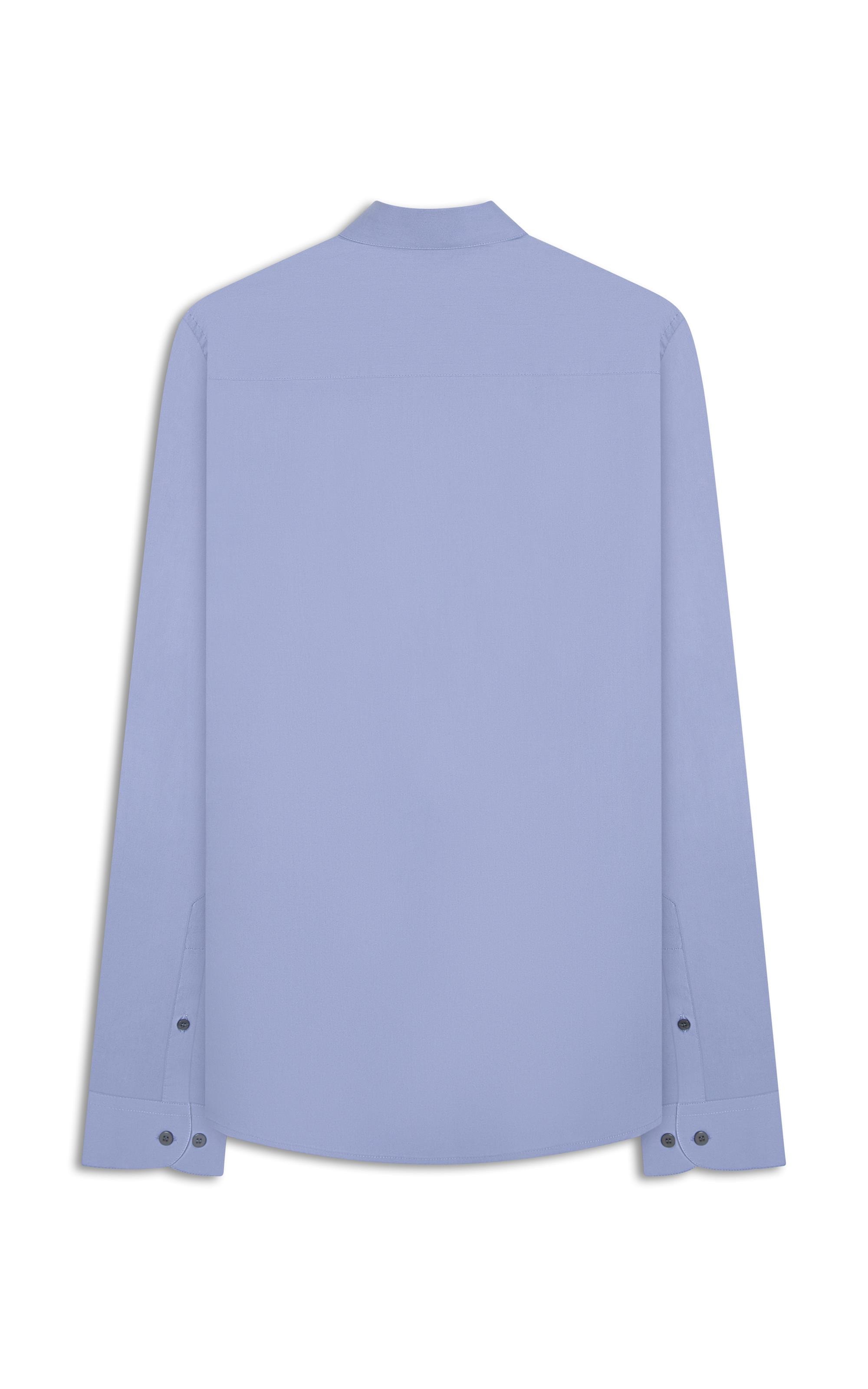 Camisa Tricoline Ly Button Down Ml Azul Bic
