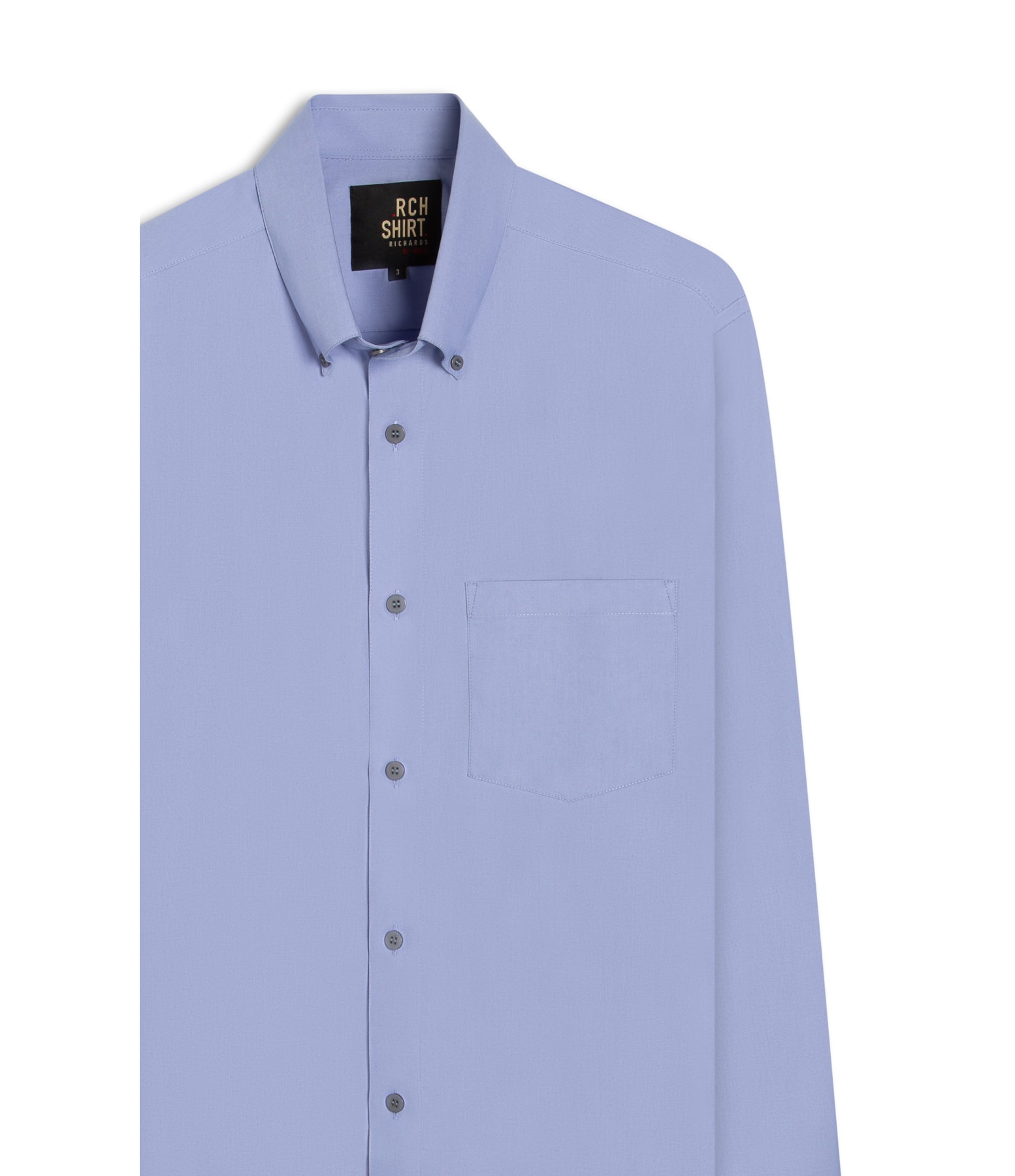Camisa Tricoline Ly Button Down Ml Azul Bic