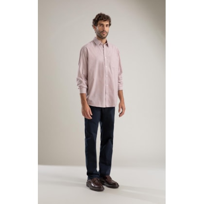 Camisa Tricoline Ly Listrada Otavio Ml Rosê