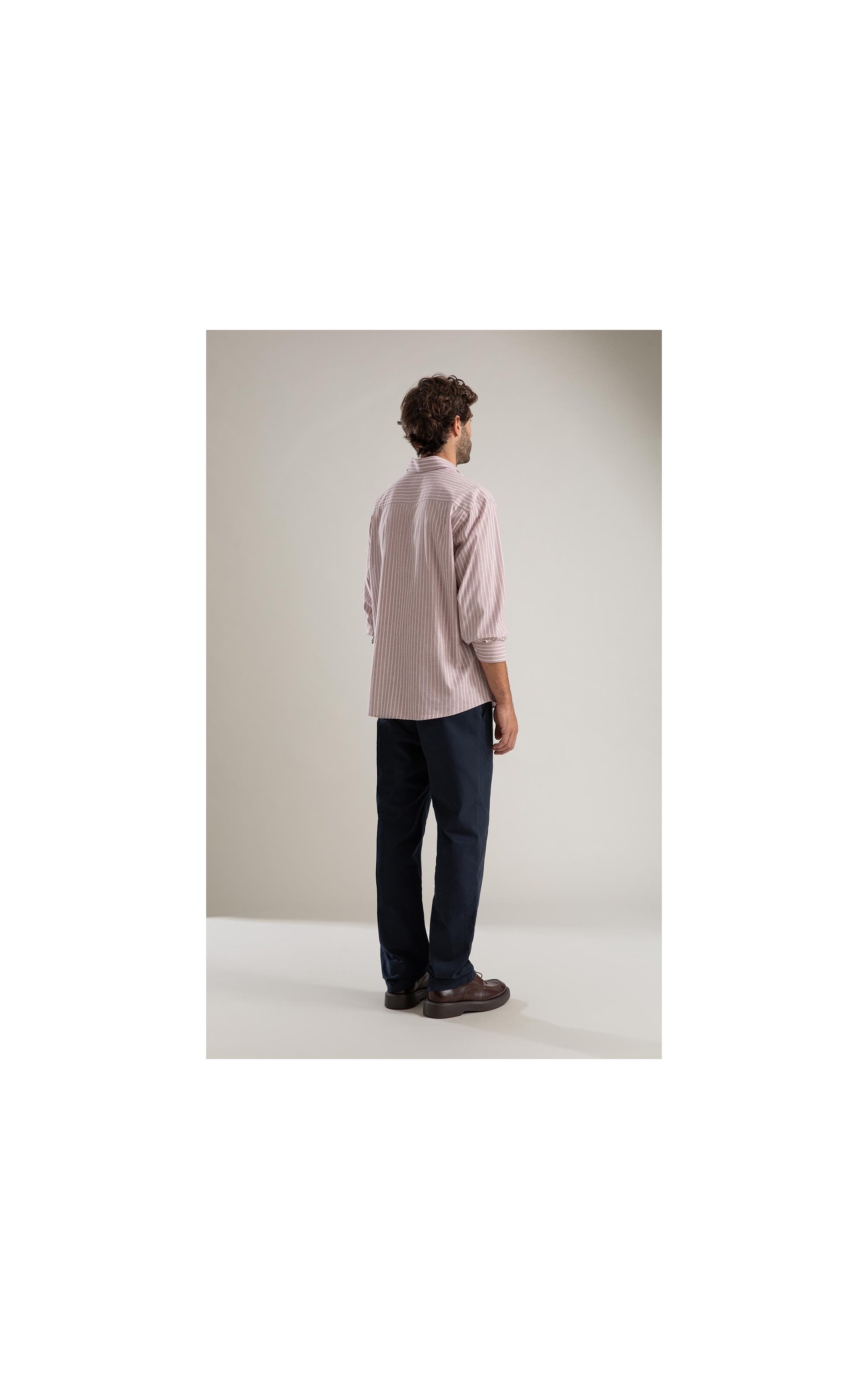 Camisa Tricoline Ly Listrada Otavio Ml Rosê