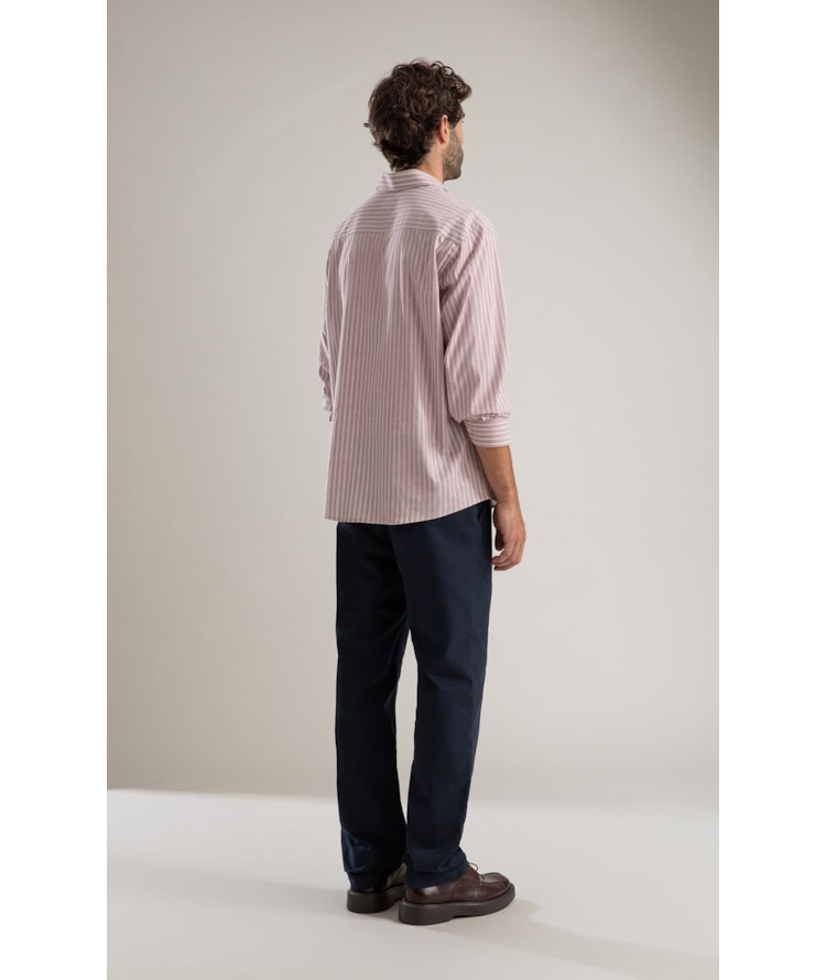 Camisa Tricoline Ly Listrada Otavio Ml Rosê