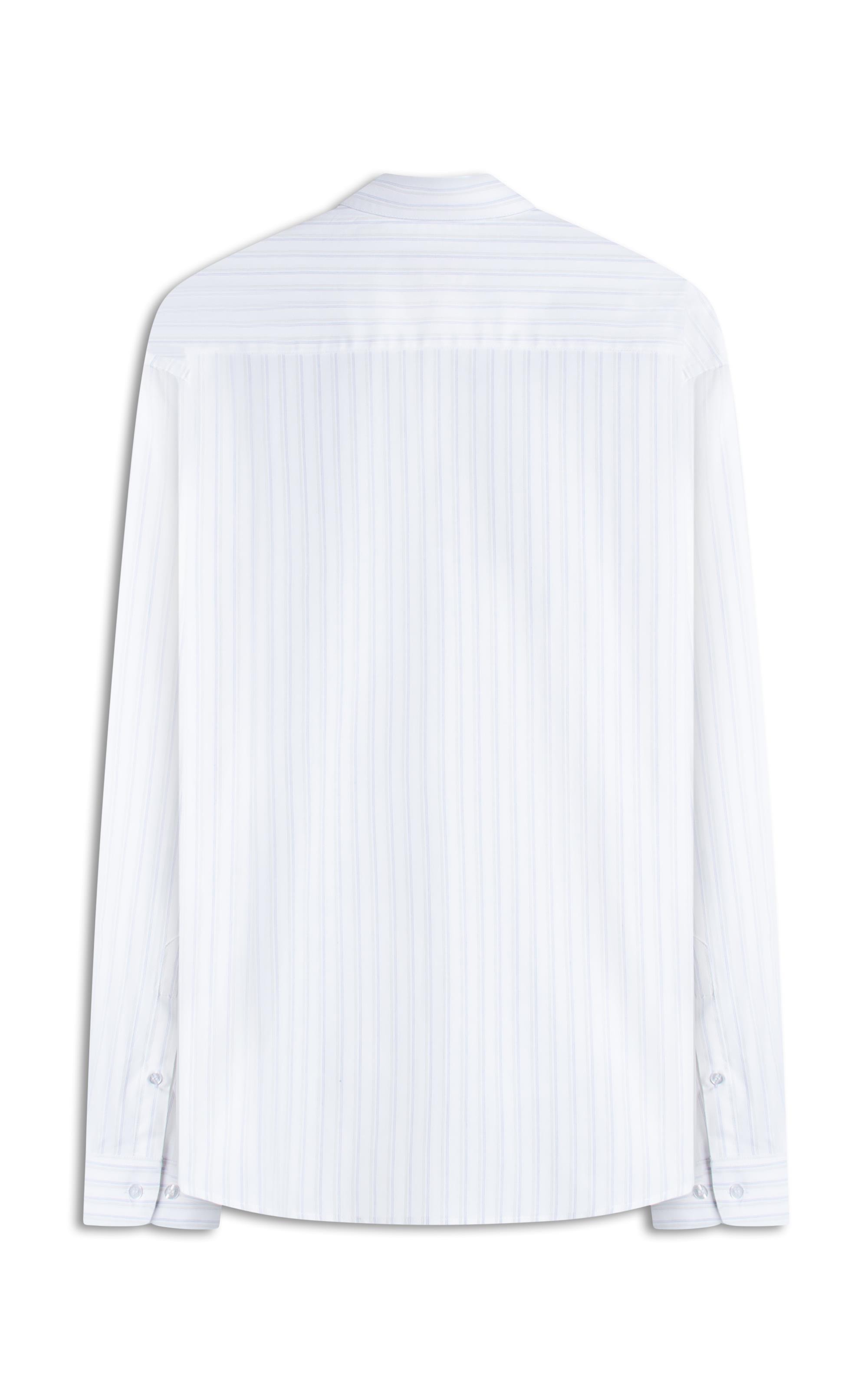 Camisa Tricoline Ly Listrado Degas Ml Branco