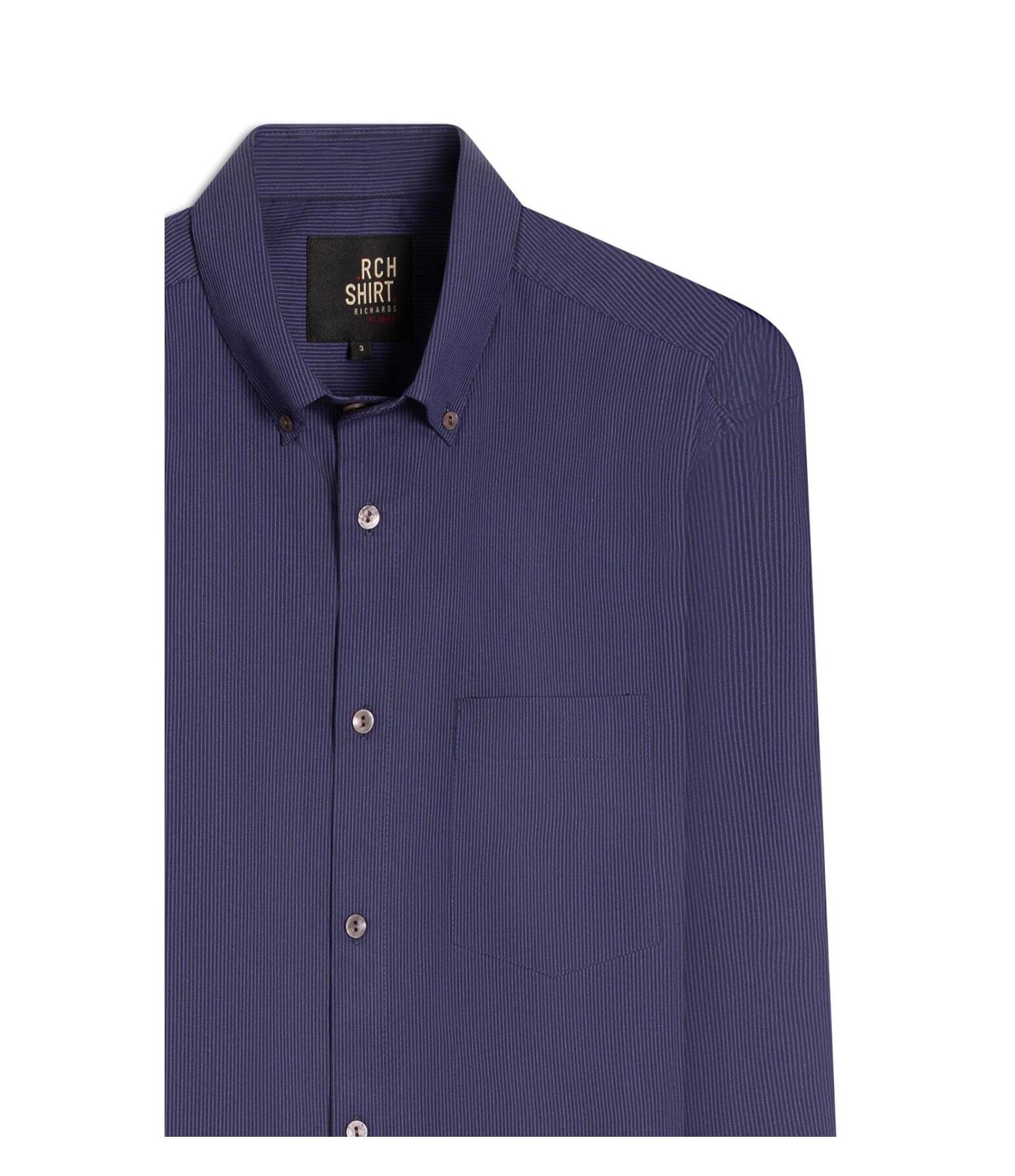 Camisa Tricoline Ly Saul Ml Dark Navy