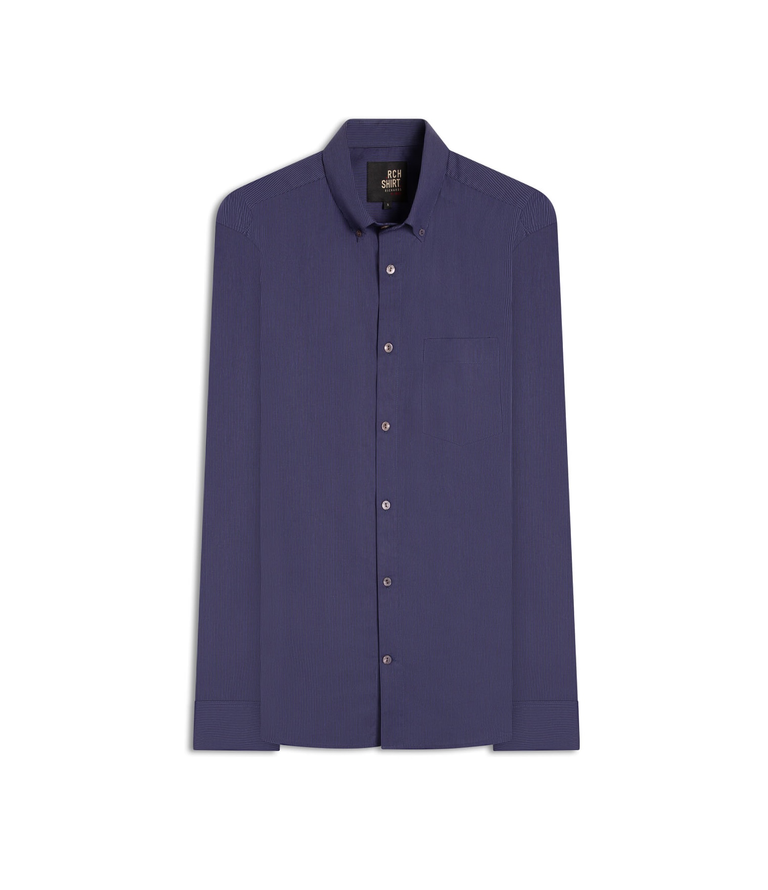 Camisa Tricoline Ly Saul Ml Dark Navy
