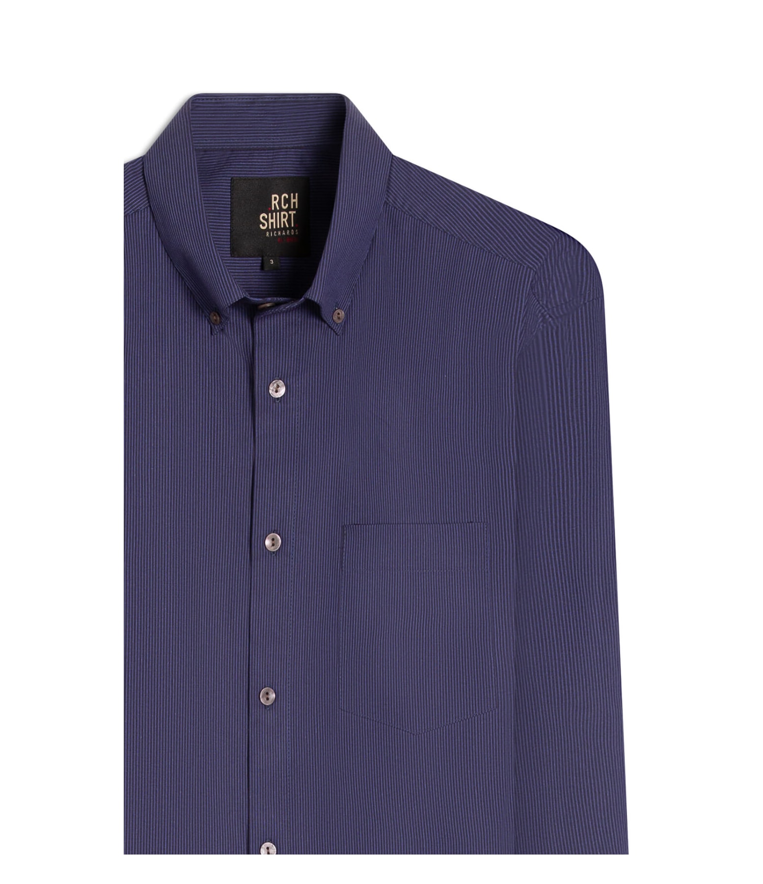 Camisa Tricoline Ly Saul Ml Dark Navy