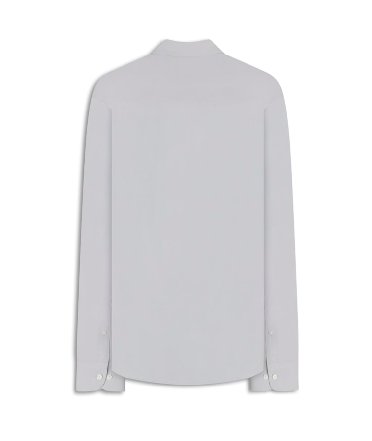 Camisa Tricoline Lycra Cinza Claro