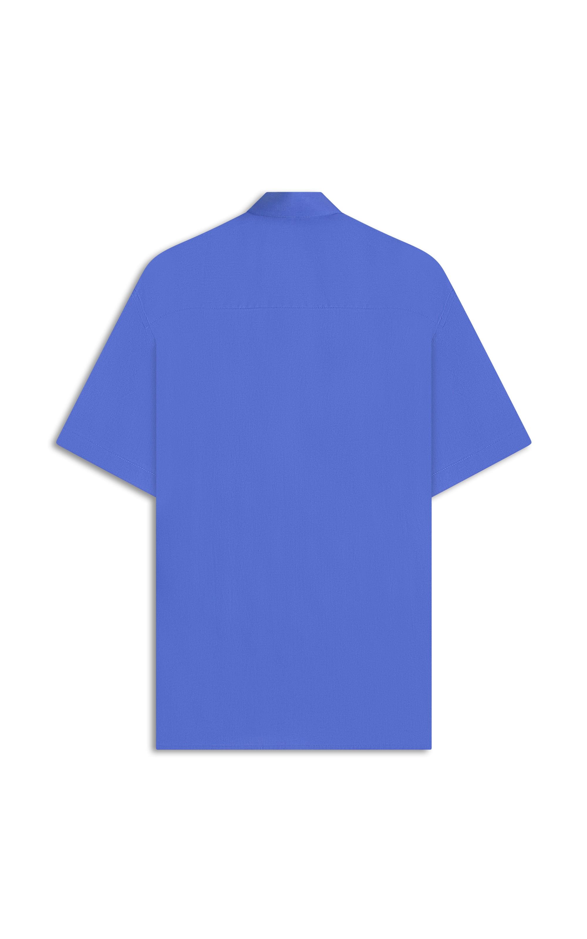 Camisa Tricoline Lycra Mc Azul Pervante