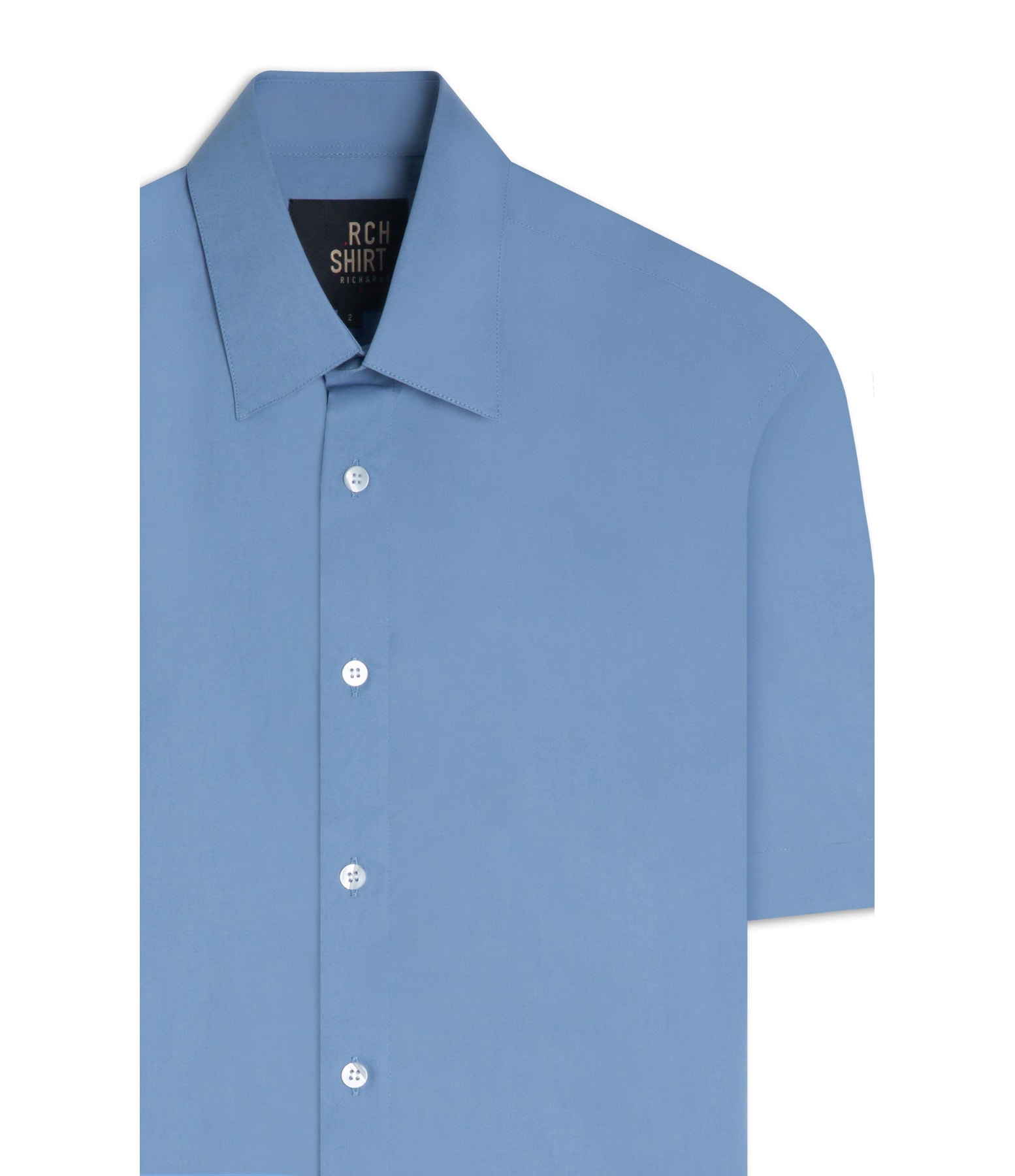 Camisa Tricoline Lycra Mc Azul Seco