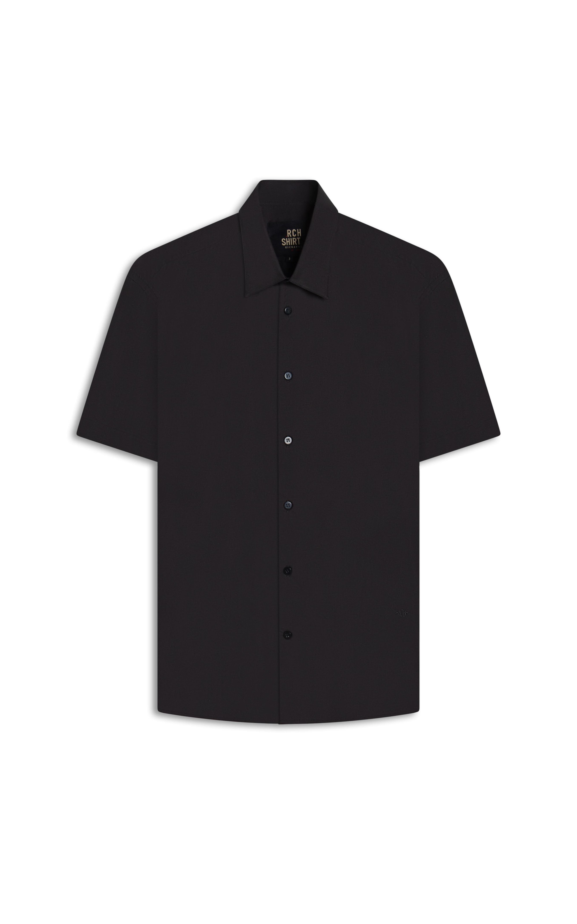 Camisa Tricoline Lycra Mc Preto