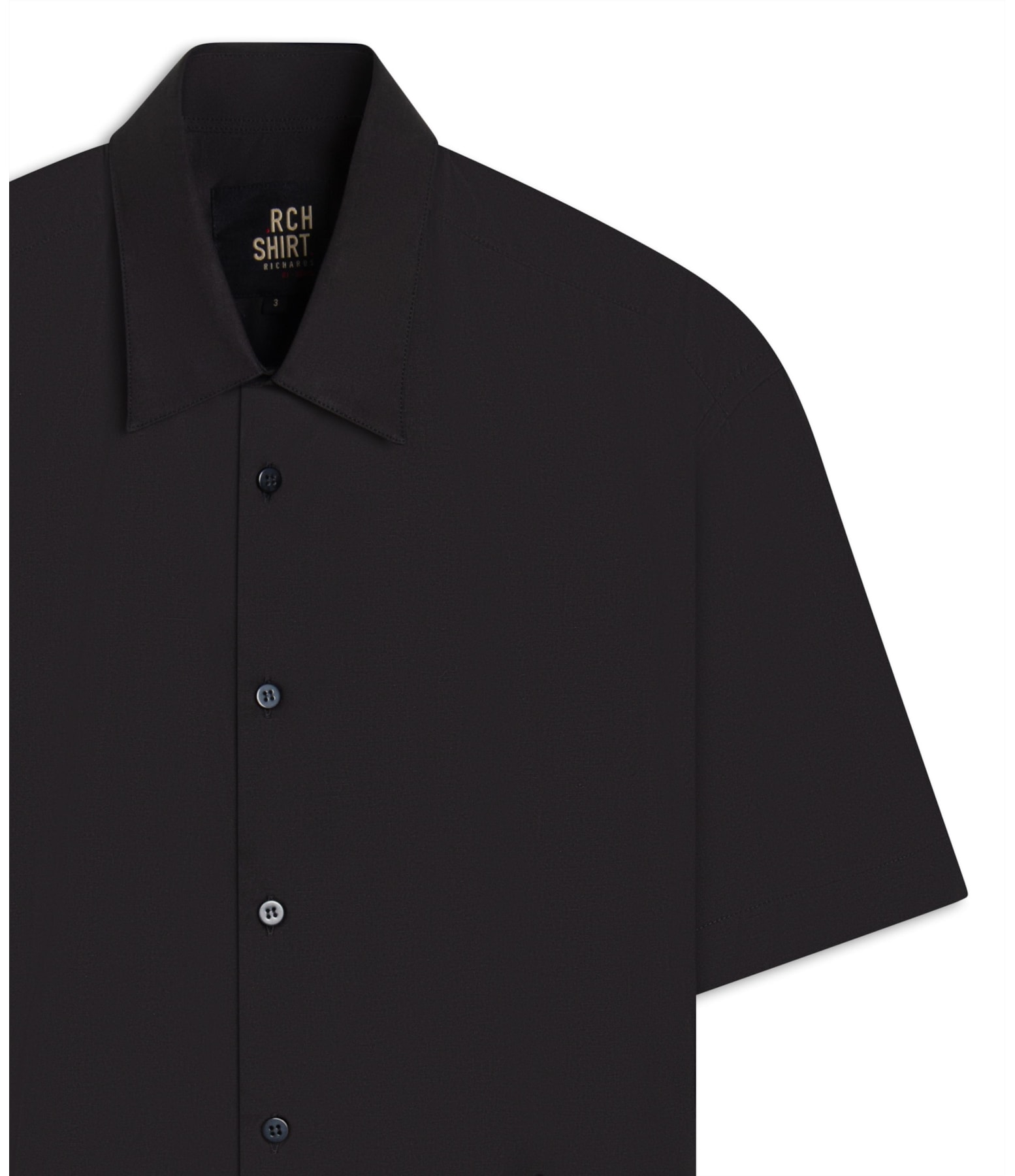 Camisa Tricoline Lycra Mc Preto