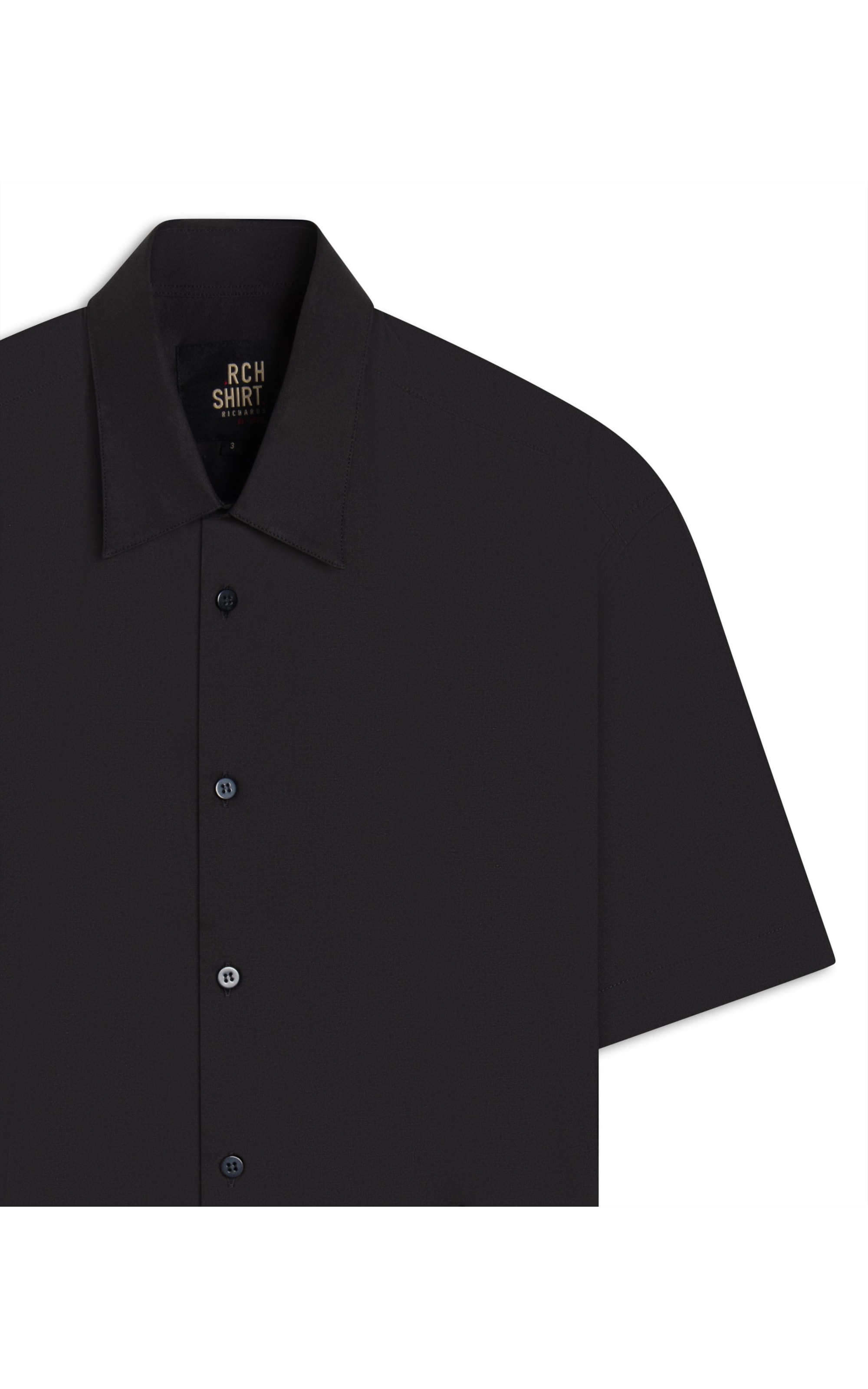 Camisa Tricoline Lycra Mc Preto