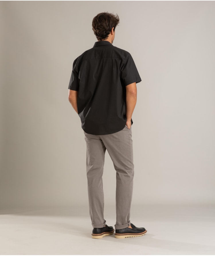 Camisa Tricoline Lycra Mc Preto