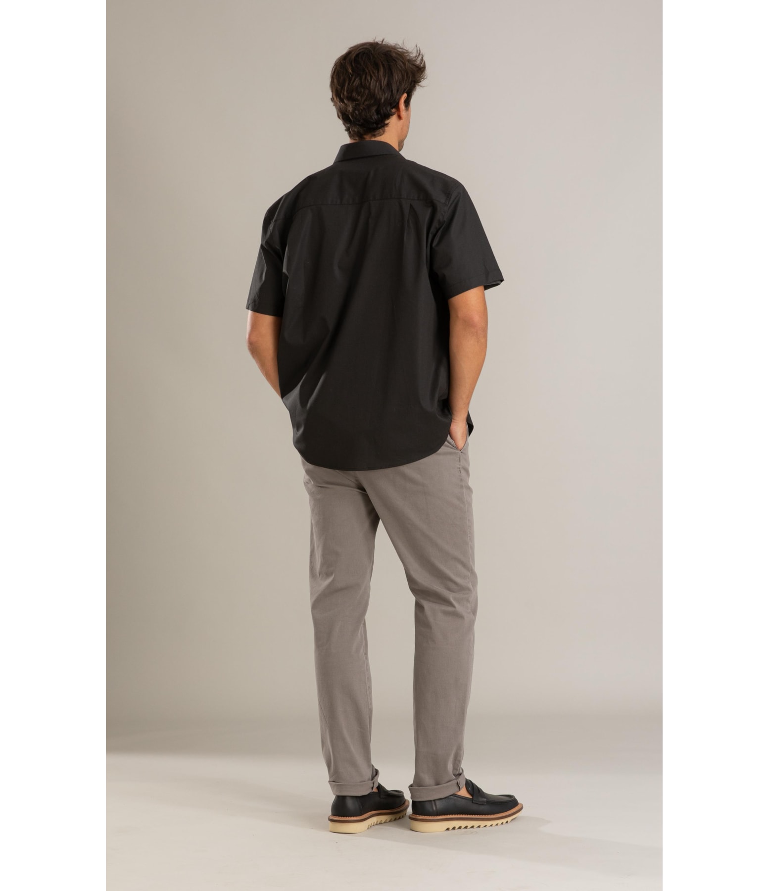 Camisa Tricoline Lycra Mc Preto