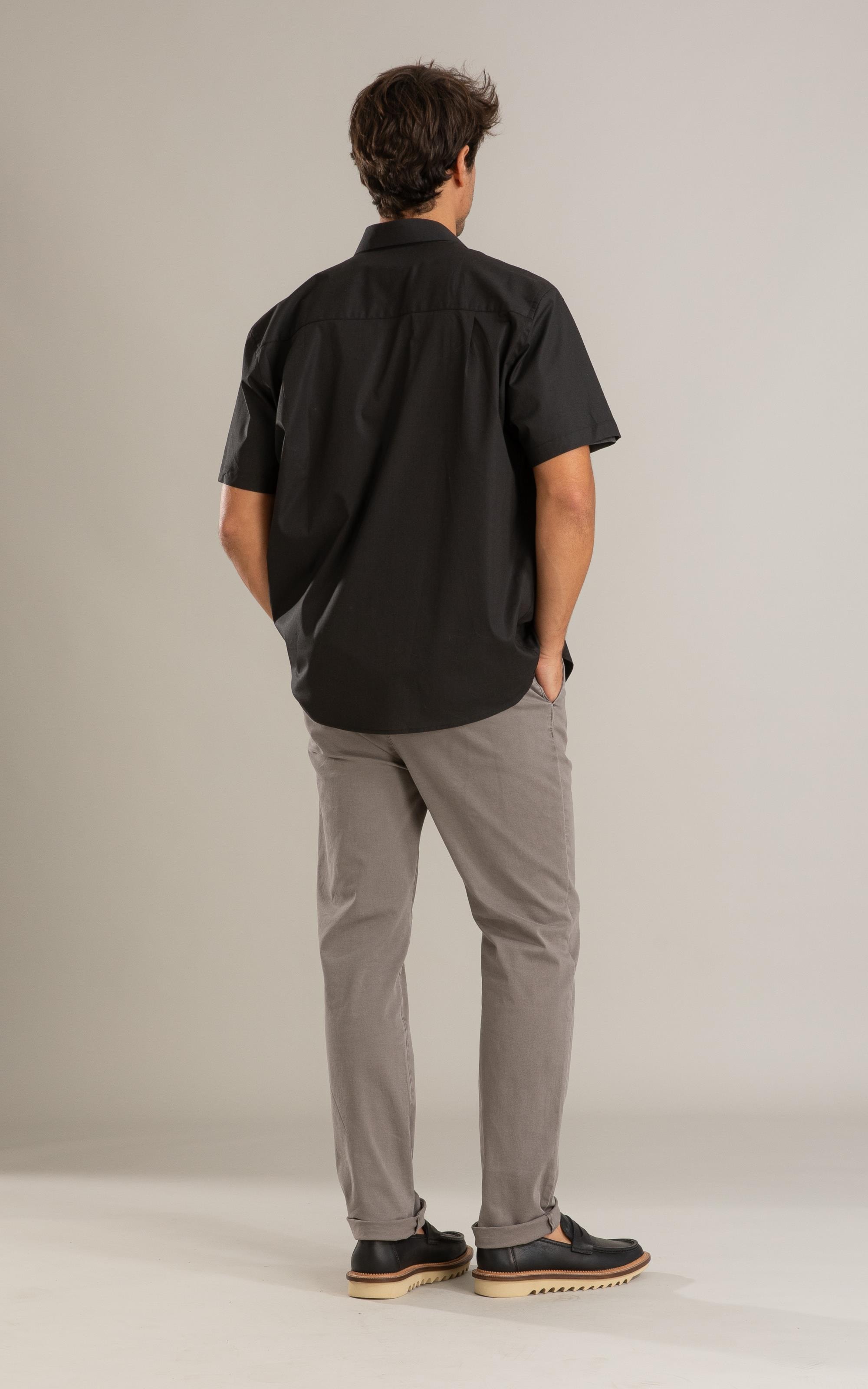 Camisa Tricoline Lycra Mc Preto
