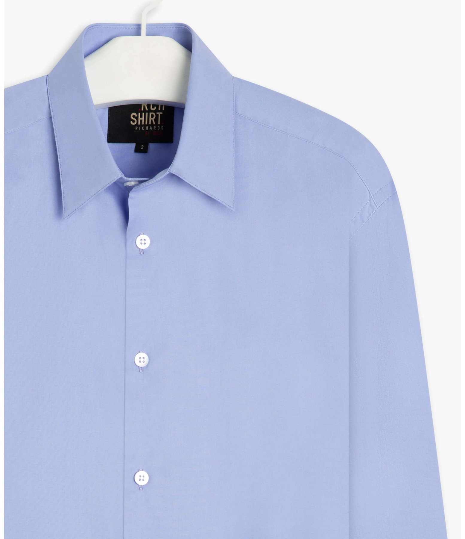 Camisa Tricoline Lycra Ml Azul Chofer