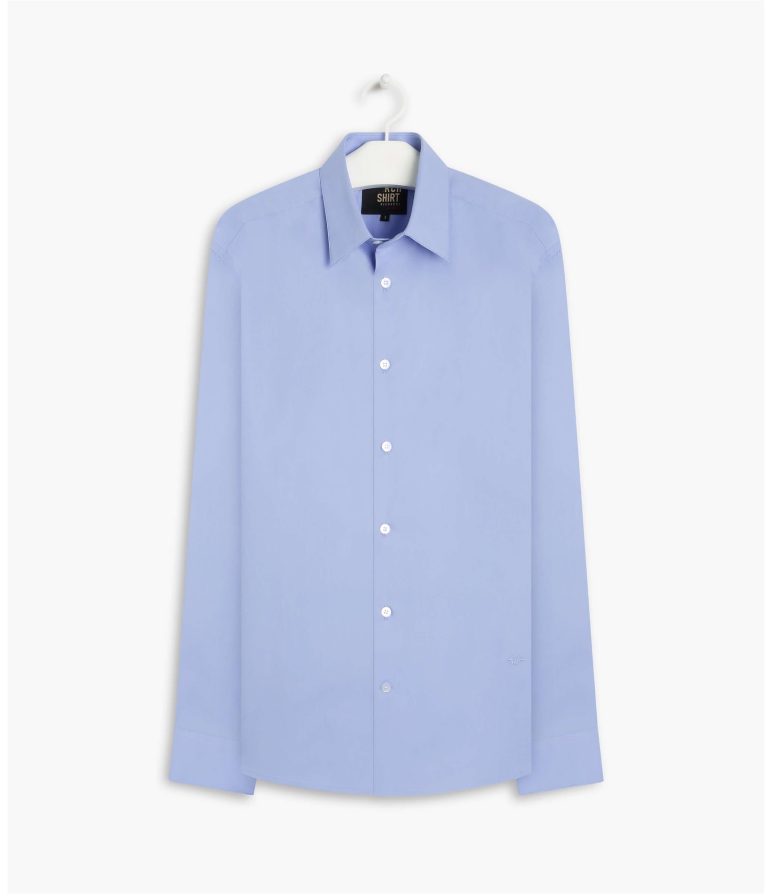 Camisa Tricoline Lycra Ml Azul Chofer