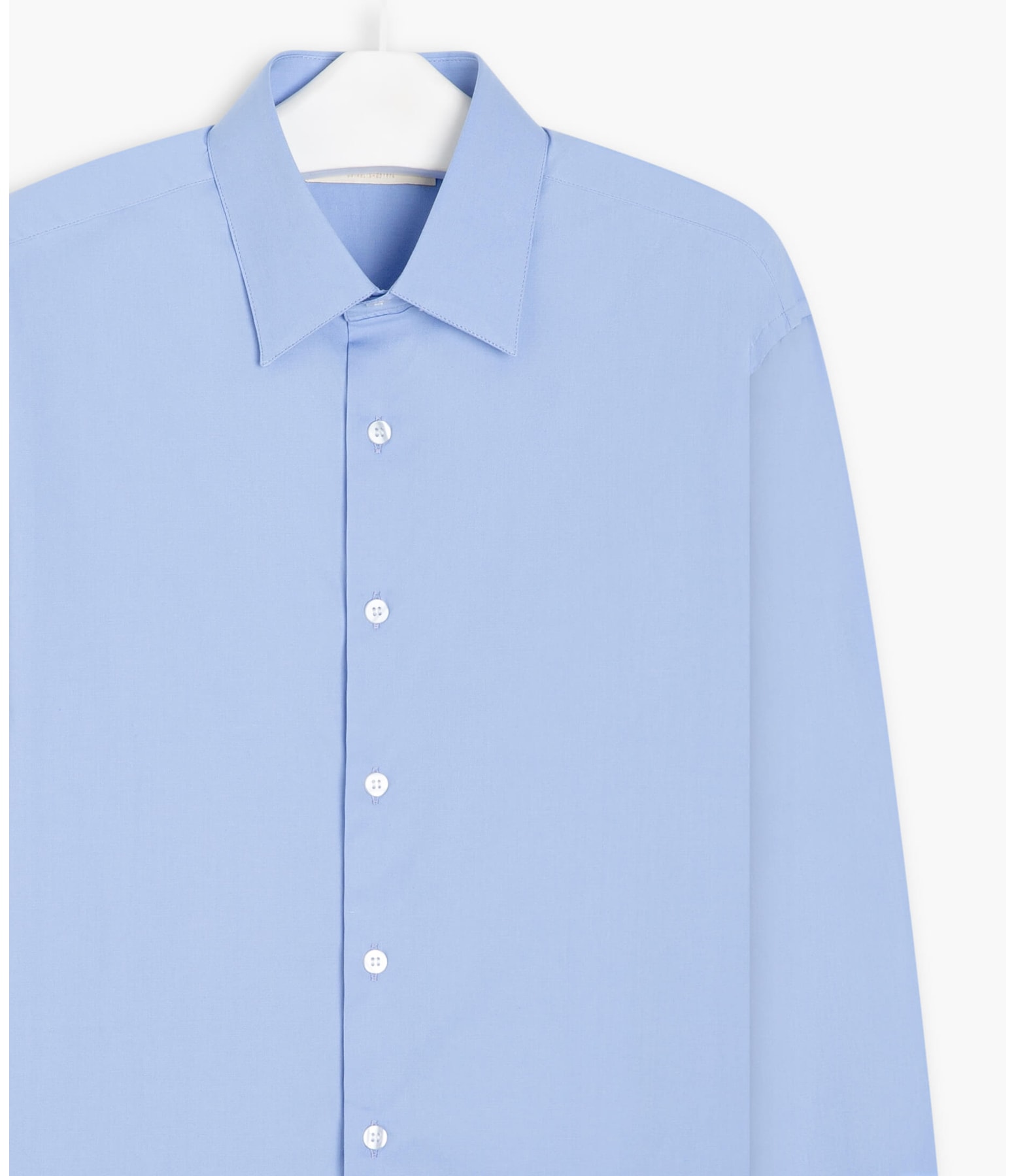 Camisa Tricoline Lycra Ml Azul Chofer