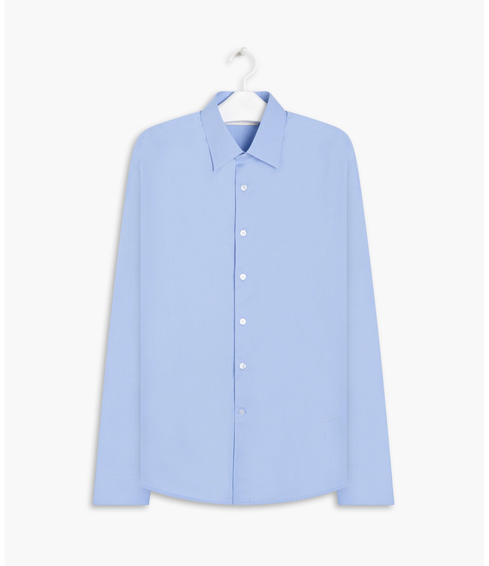 Camisa Tricoline Lycra Ml Azul Chofer